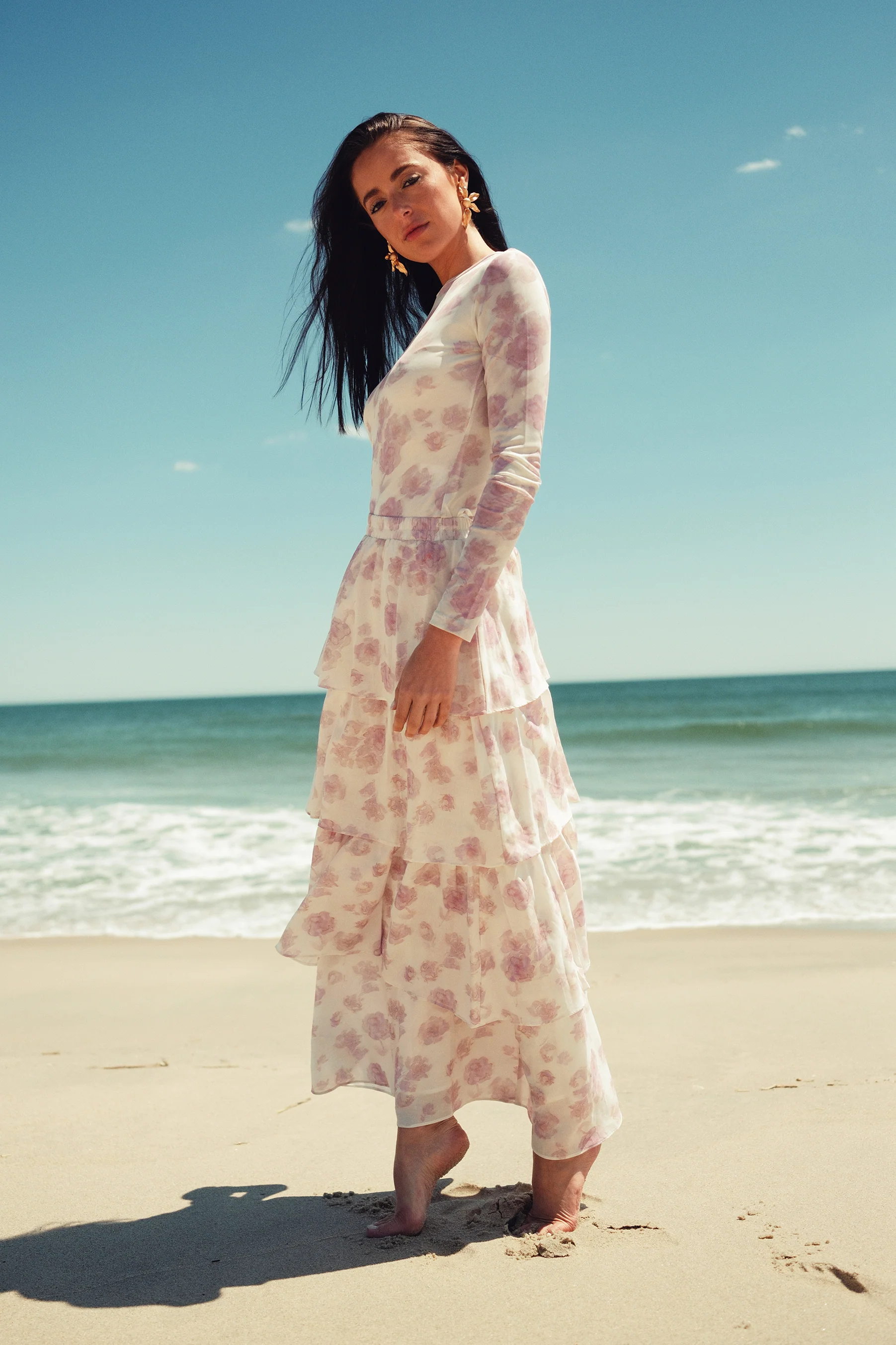 Layered Linen Feel Maxi Skirt - Image 13