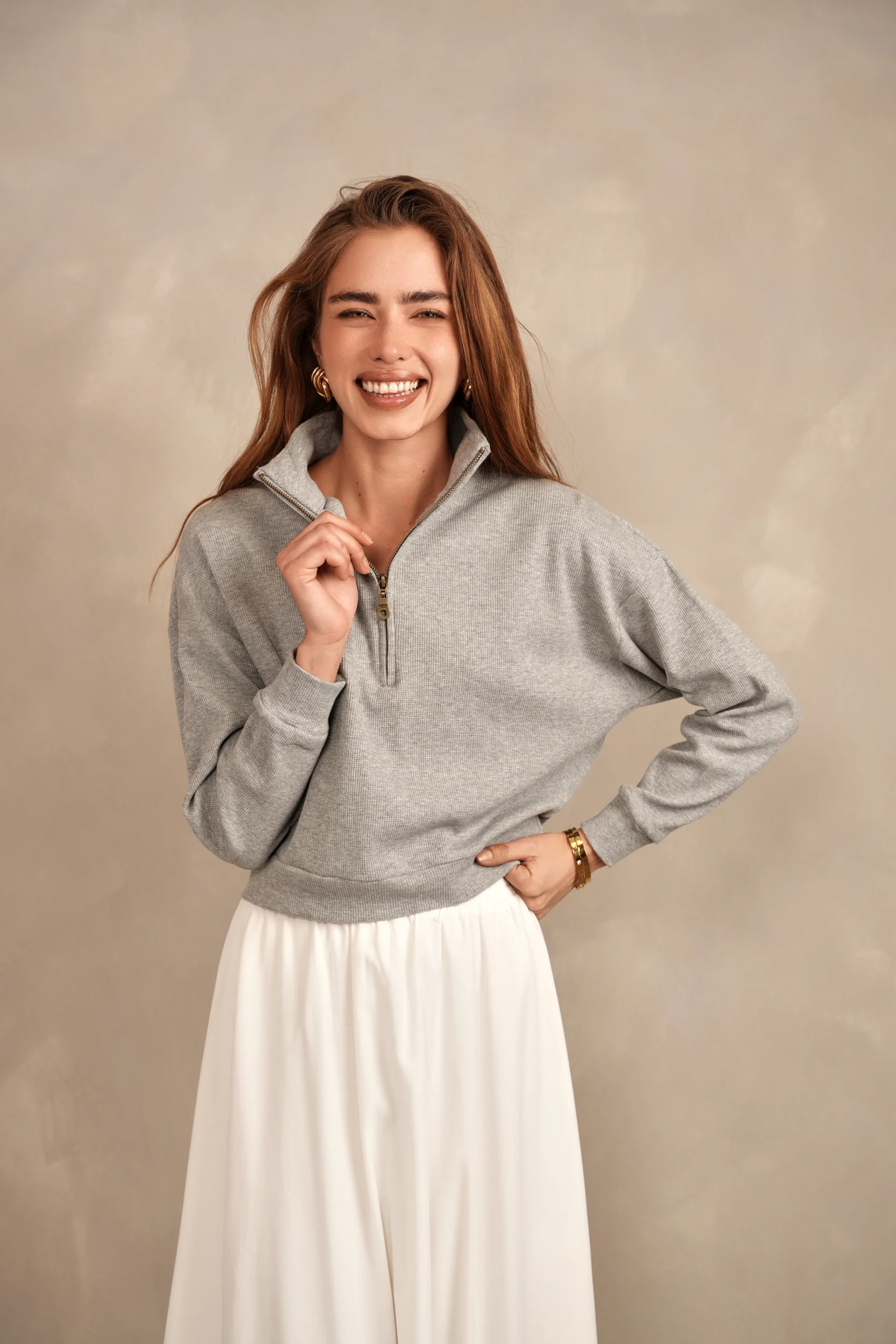 Waffle Knit Top