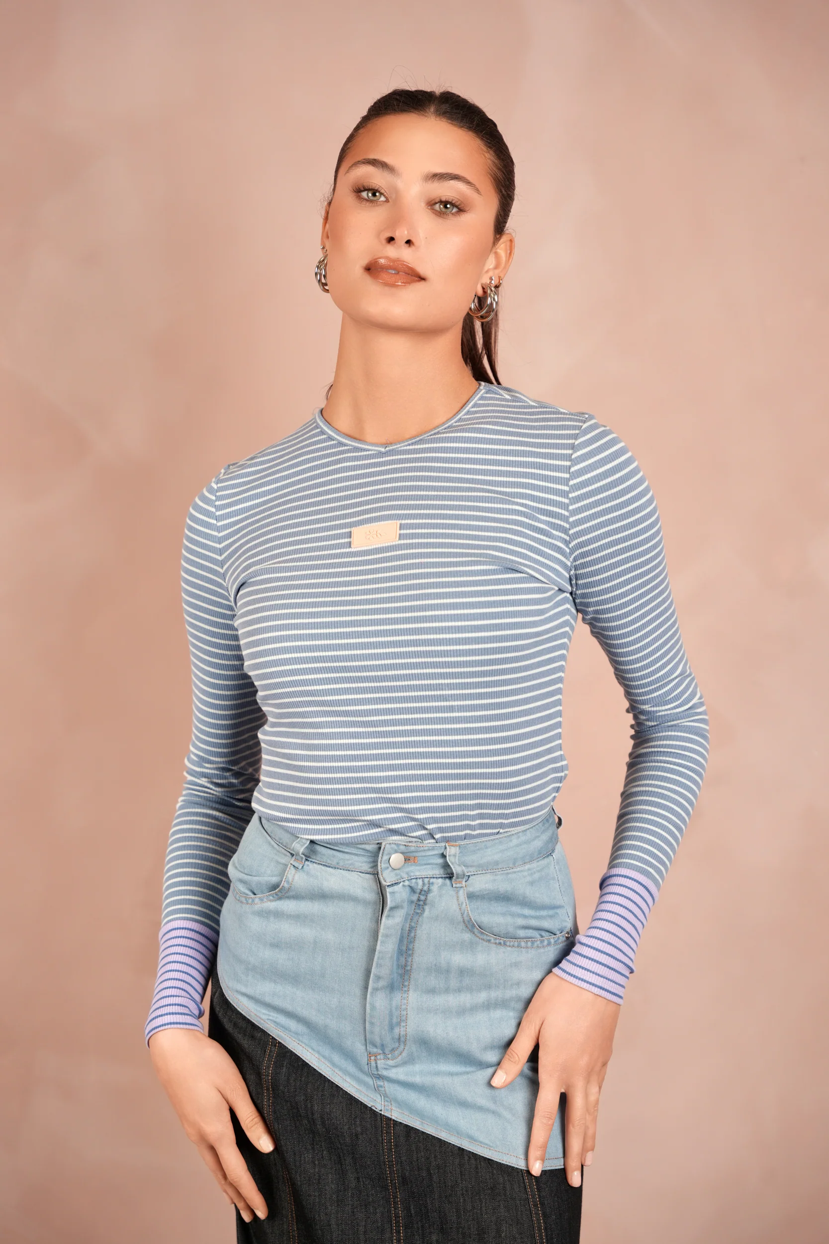 V-Neck Striped Tee - Image 7