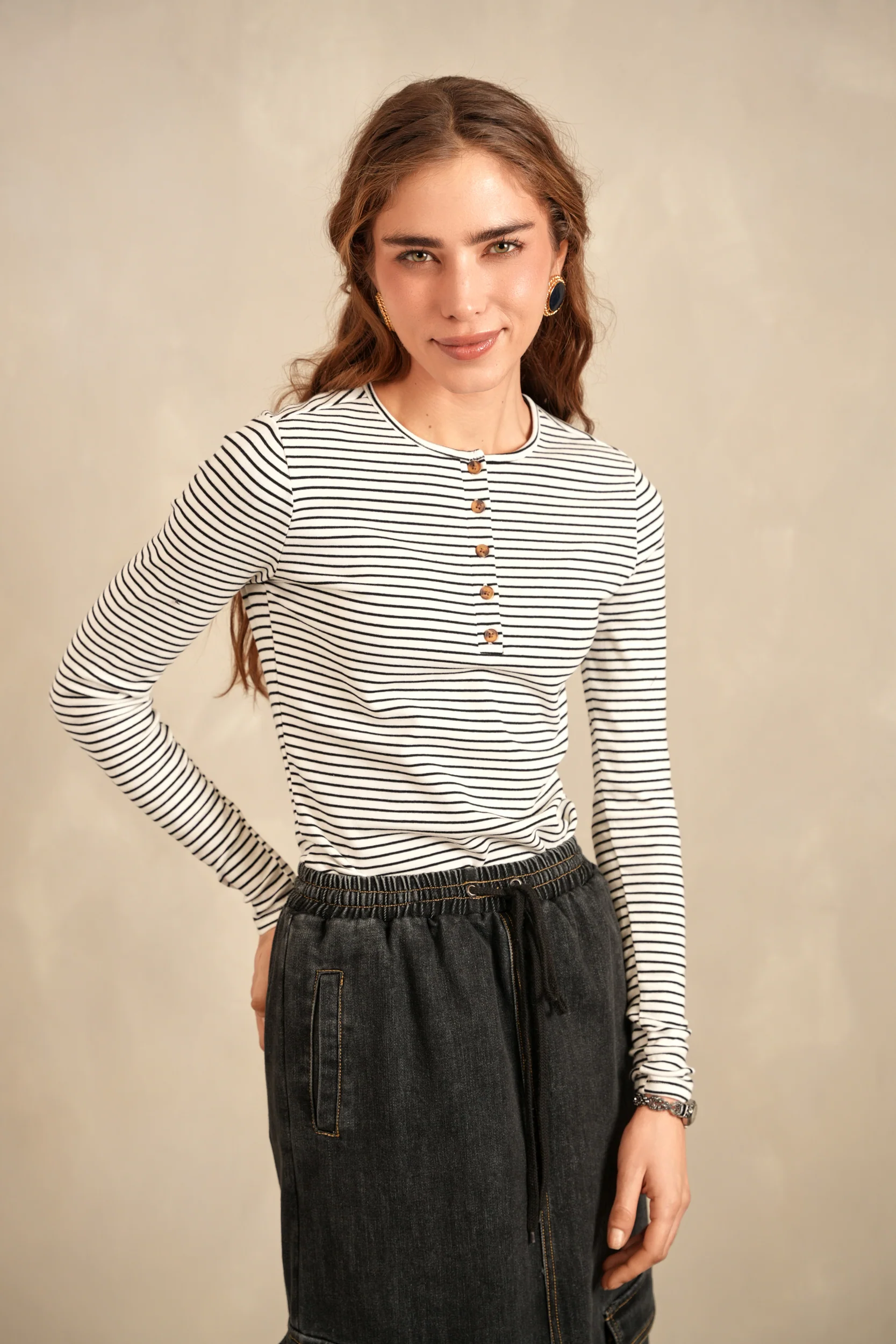 Striped Cotton Tee - Image 11