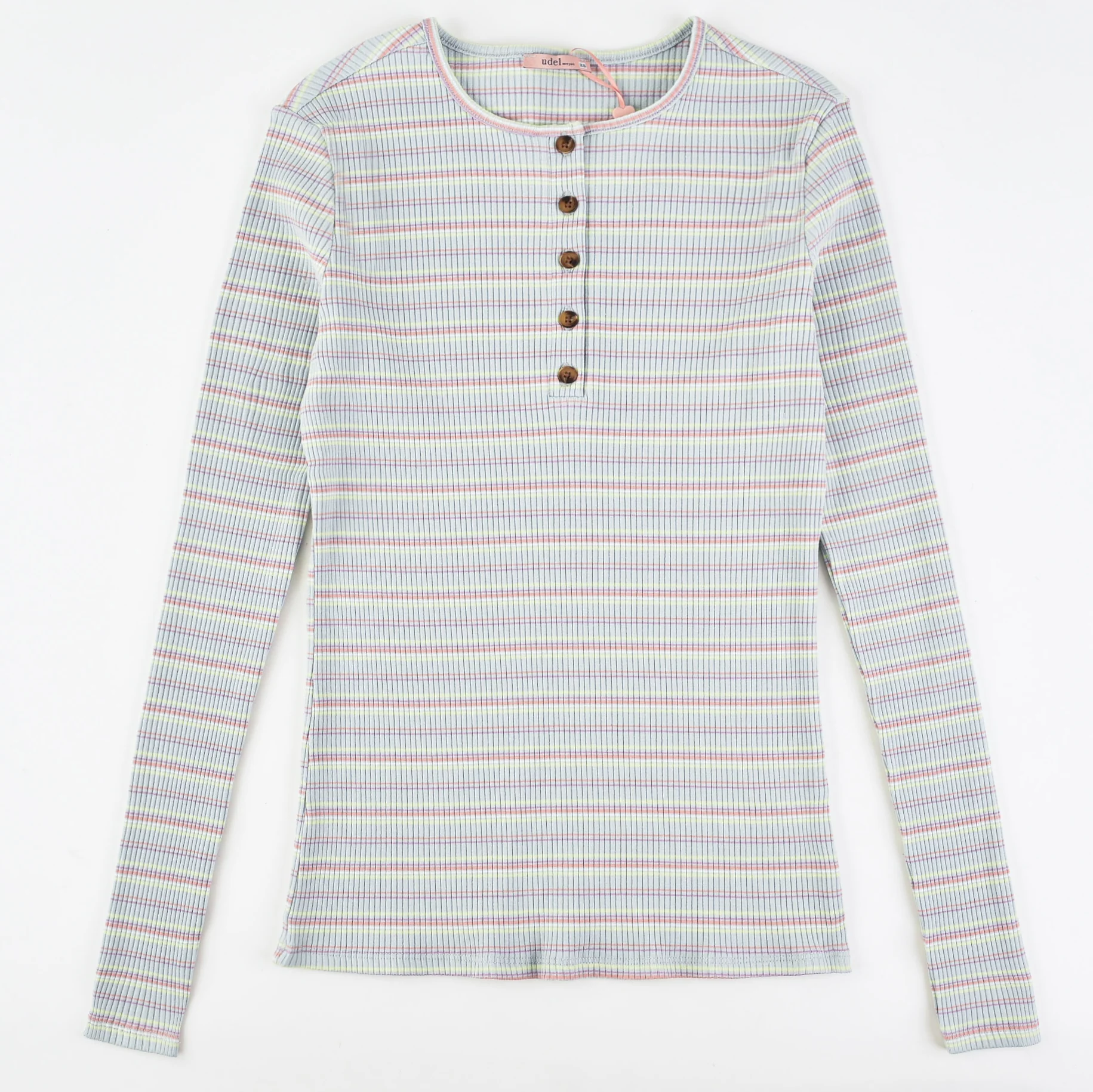 Striped Rib Henley Tee - Image 28