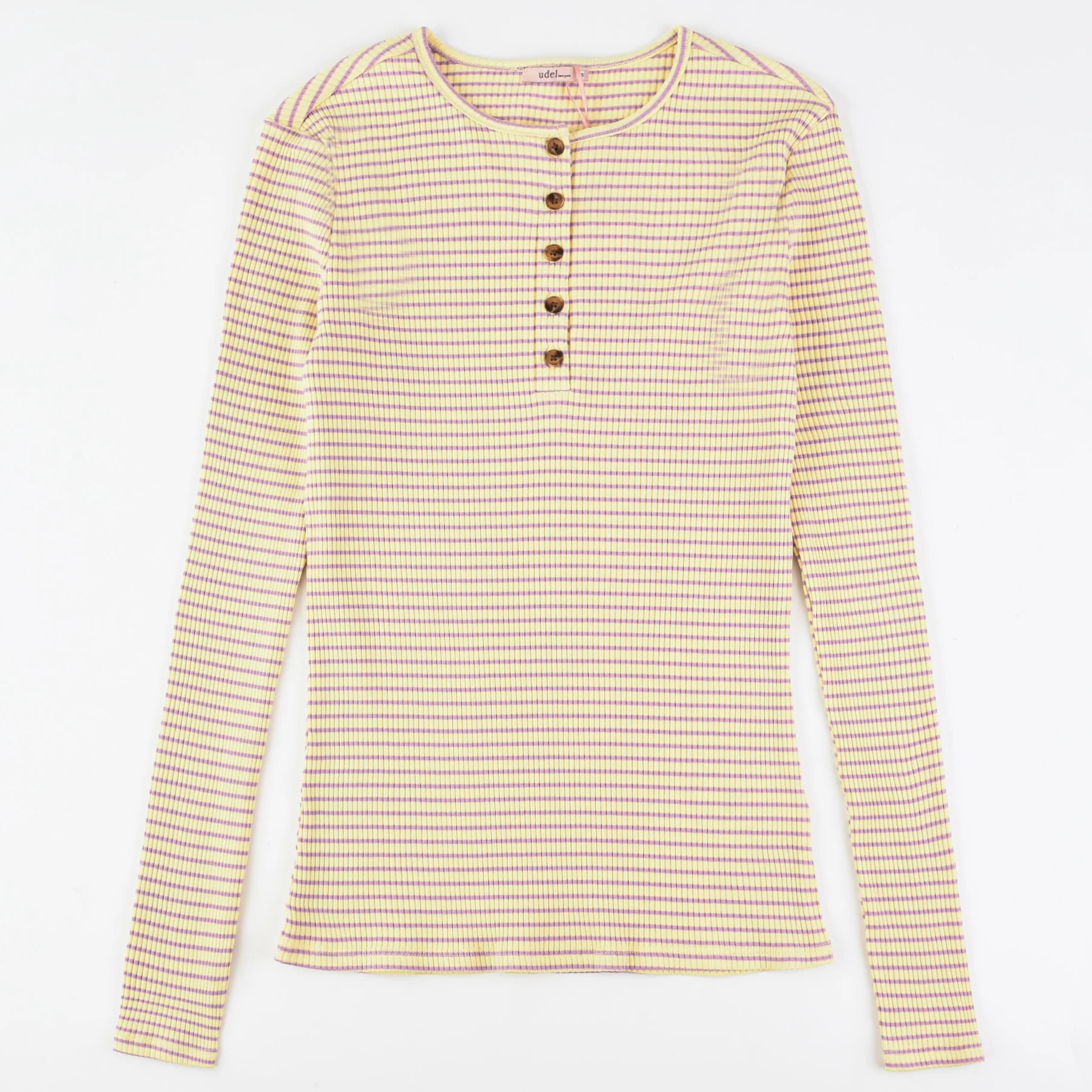 Striped Rib Henley Tee - Image 29