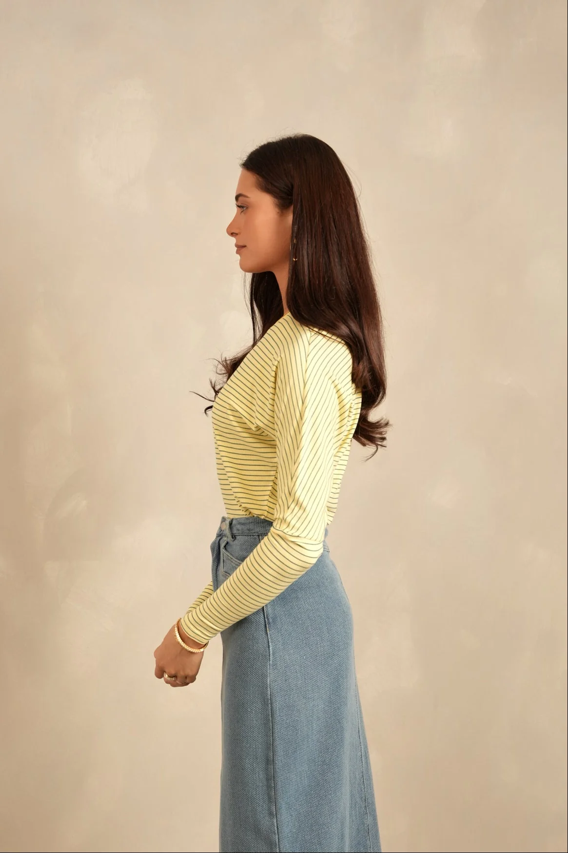 Striped Rib Dolman Tee - Image 11