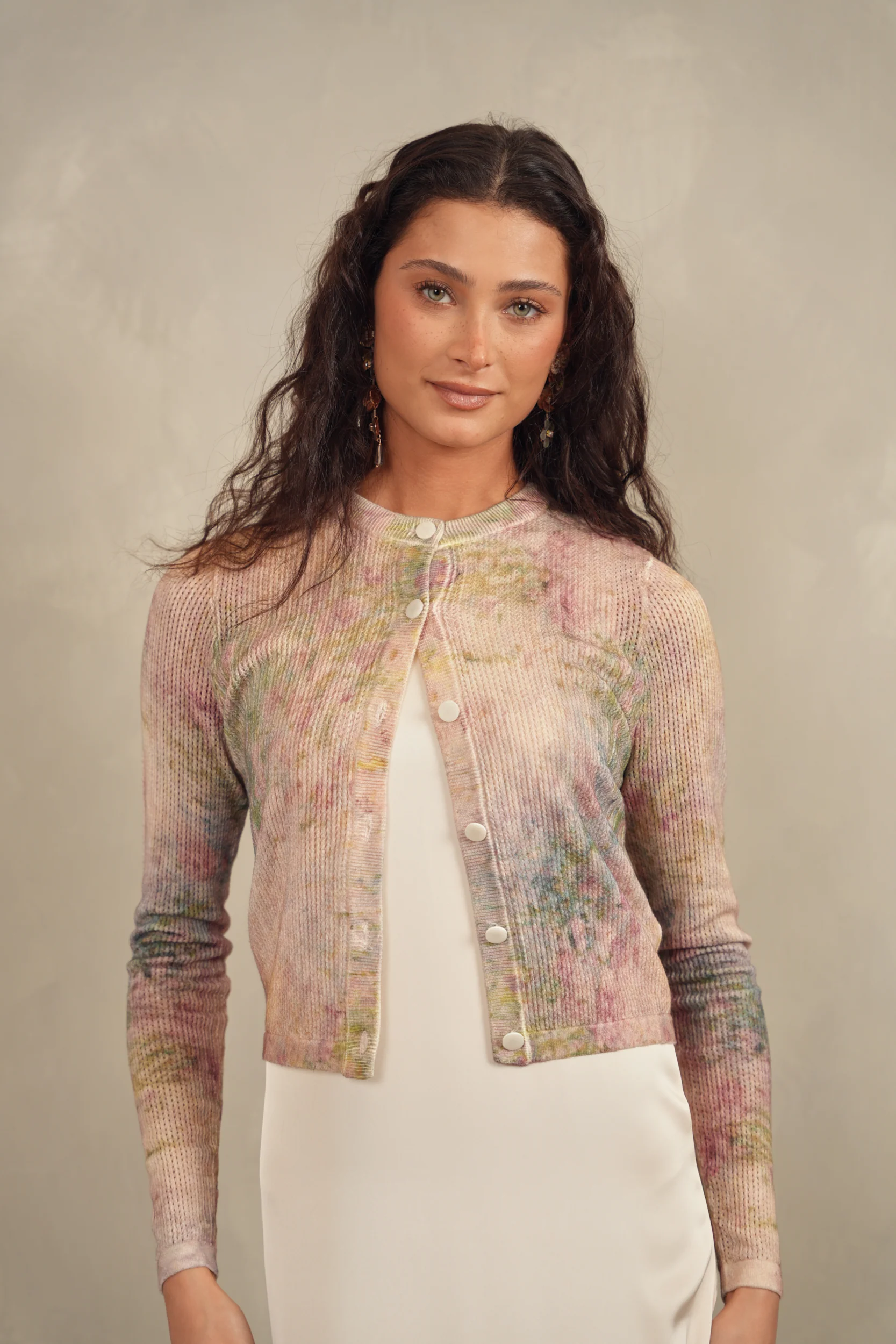 Print Knit Cardigan - Image 2