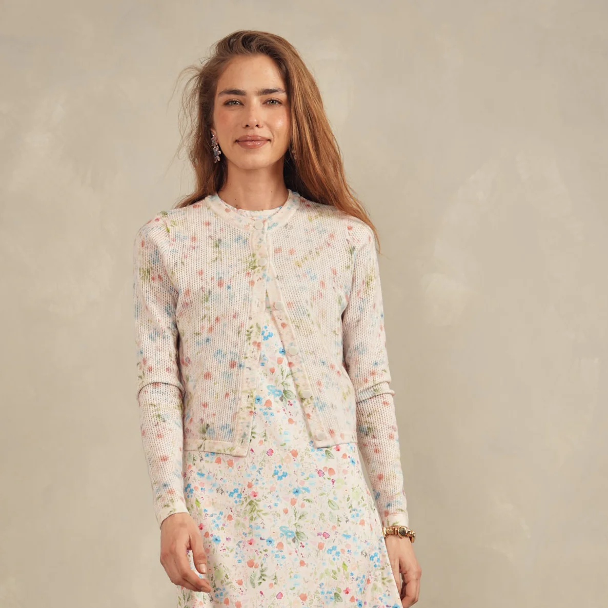 Print Knit Cardigan - Image 3