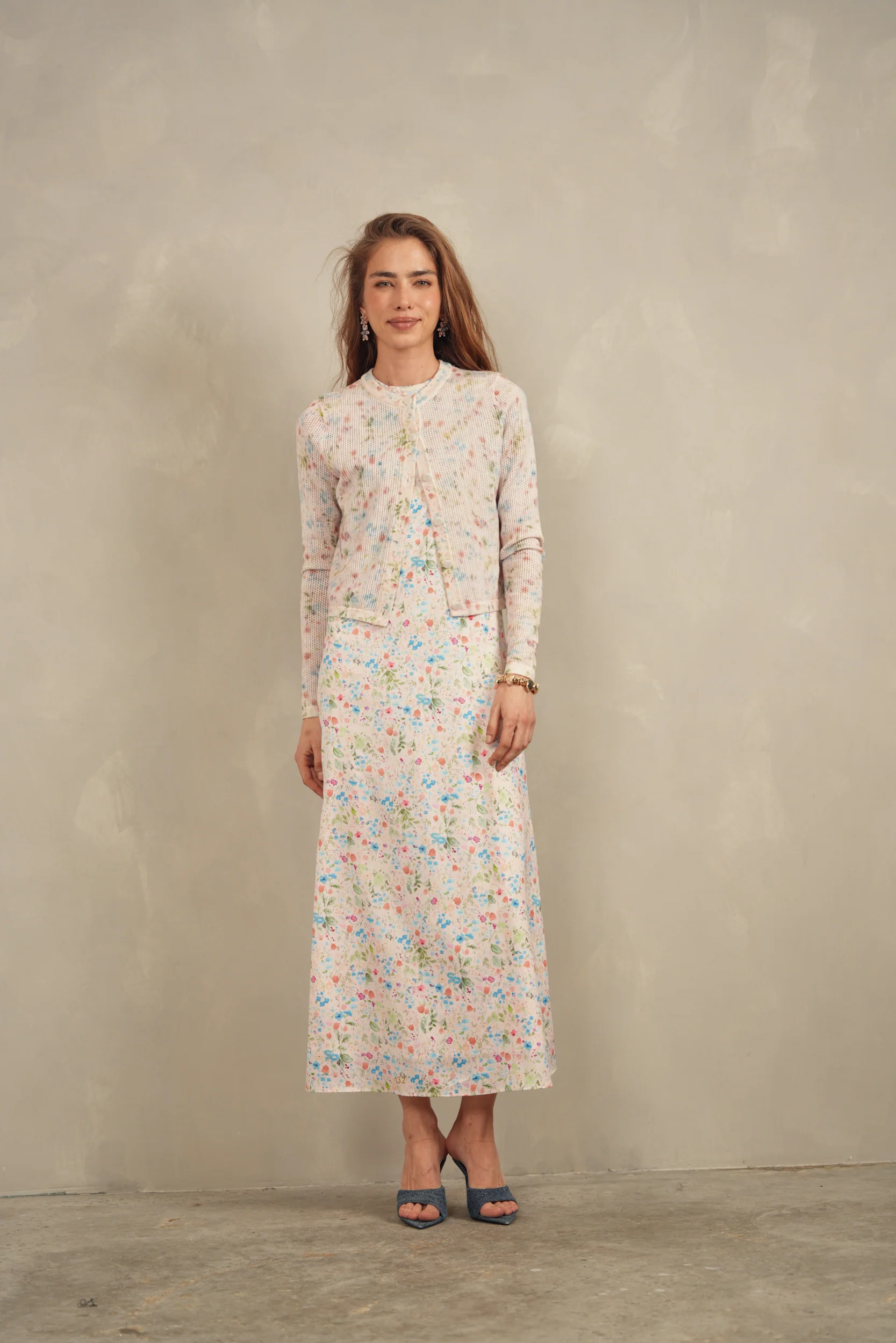Print Knit Cardigan - Image 5