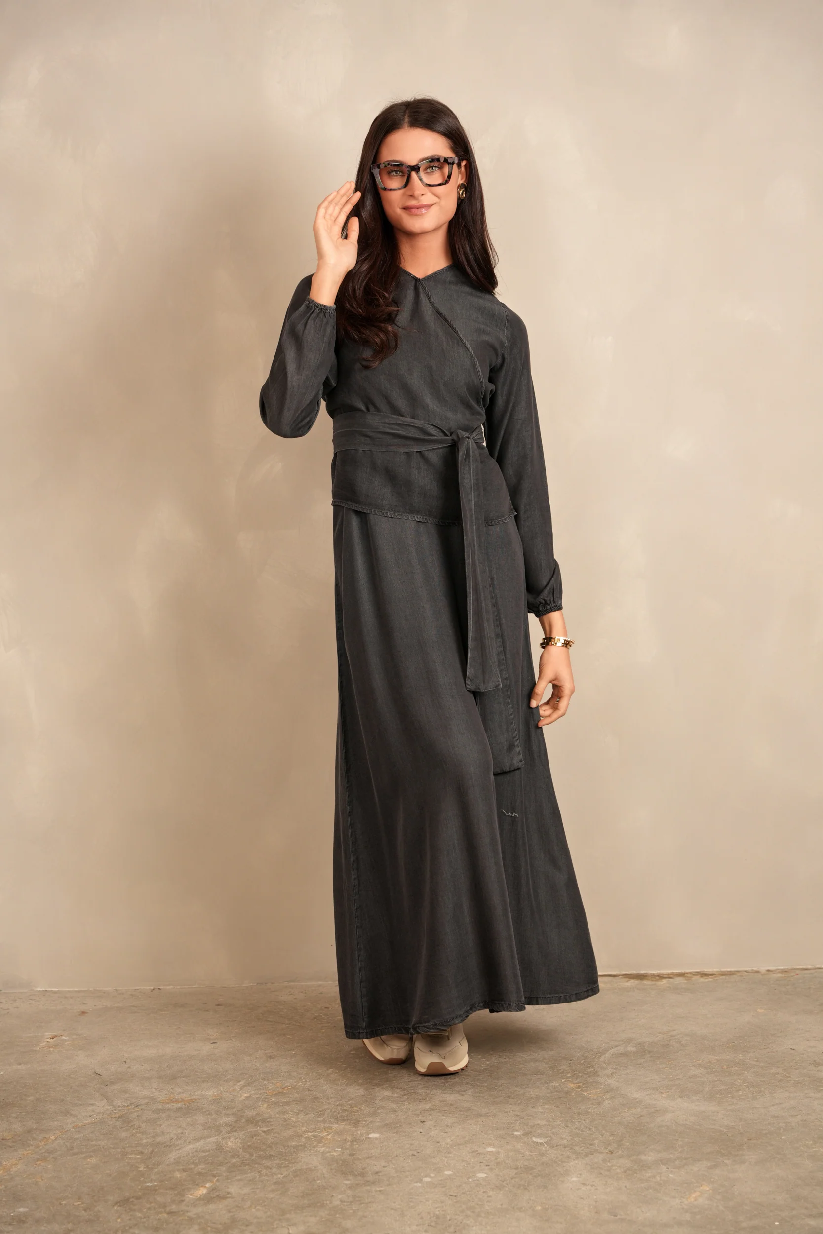 Tencel Denim Wrap Top - Image 3