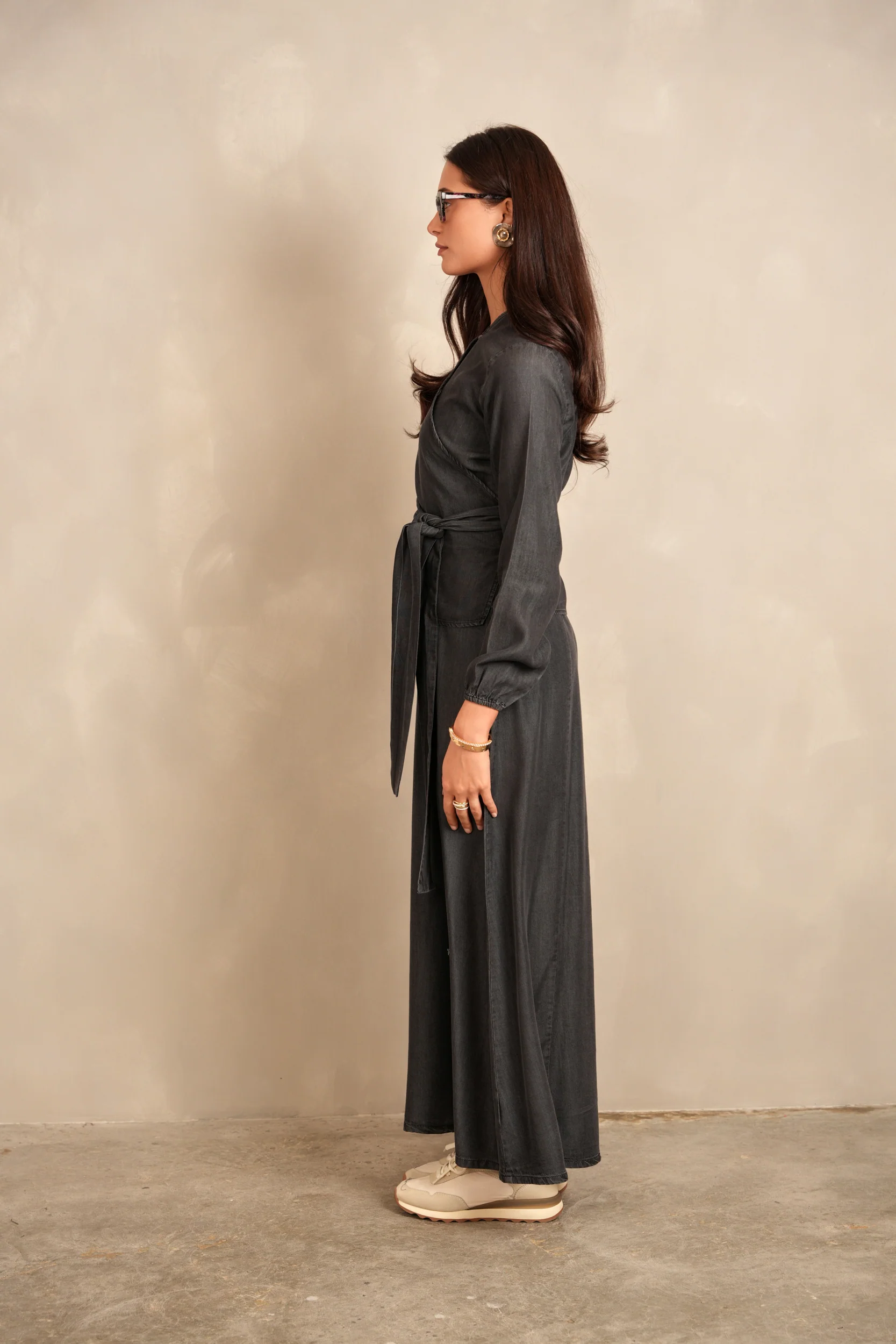 Tencel Denim Wrap Top - Image 7