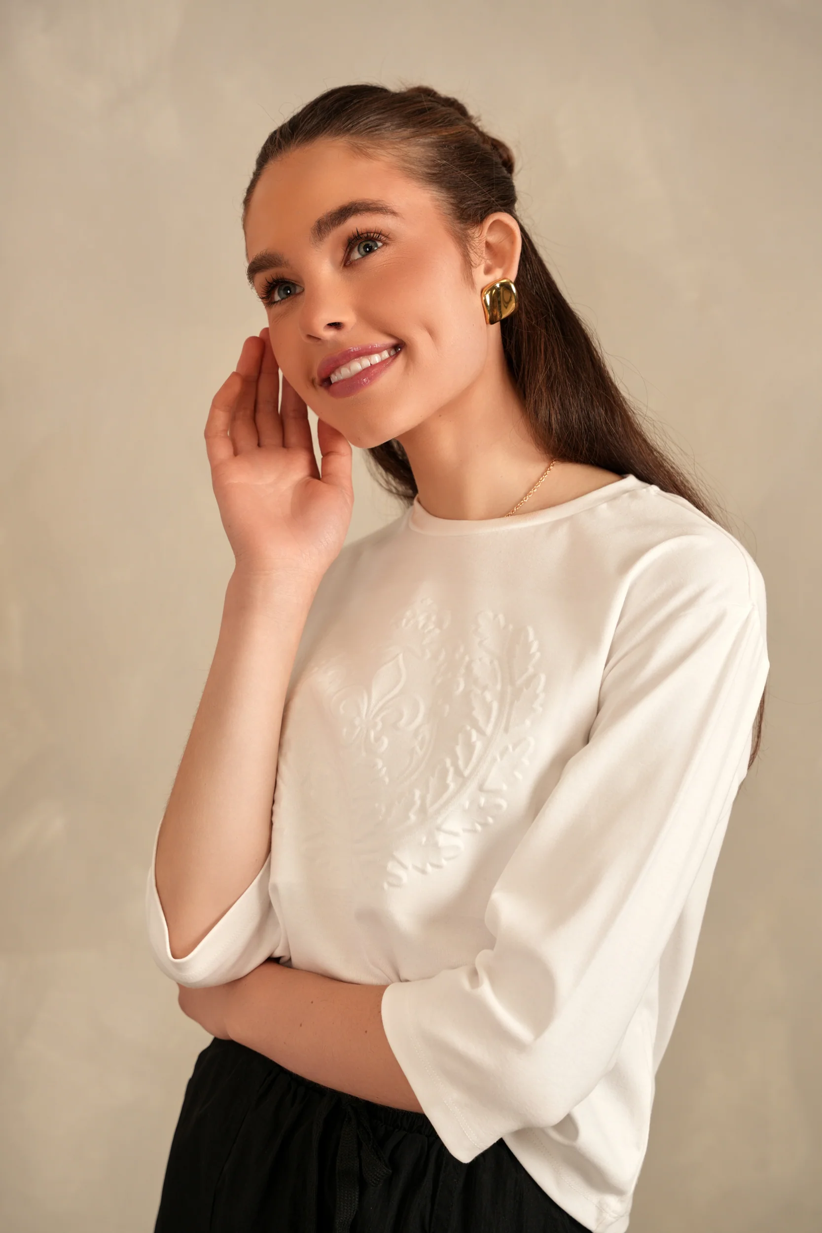 Embossed Crown Printed Tee - Image 3