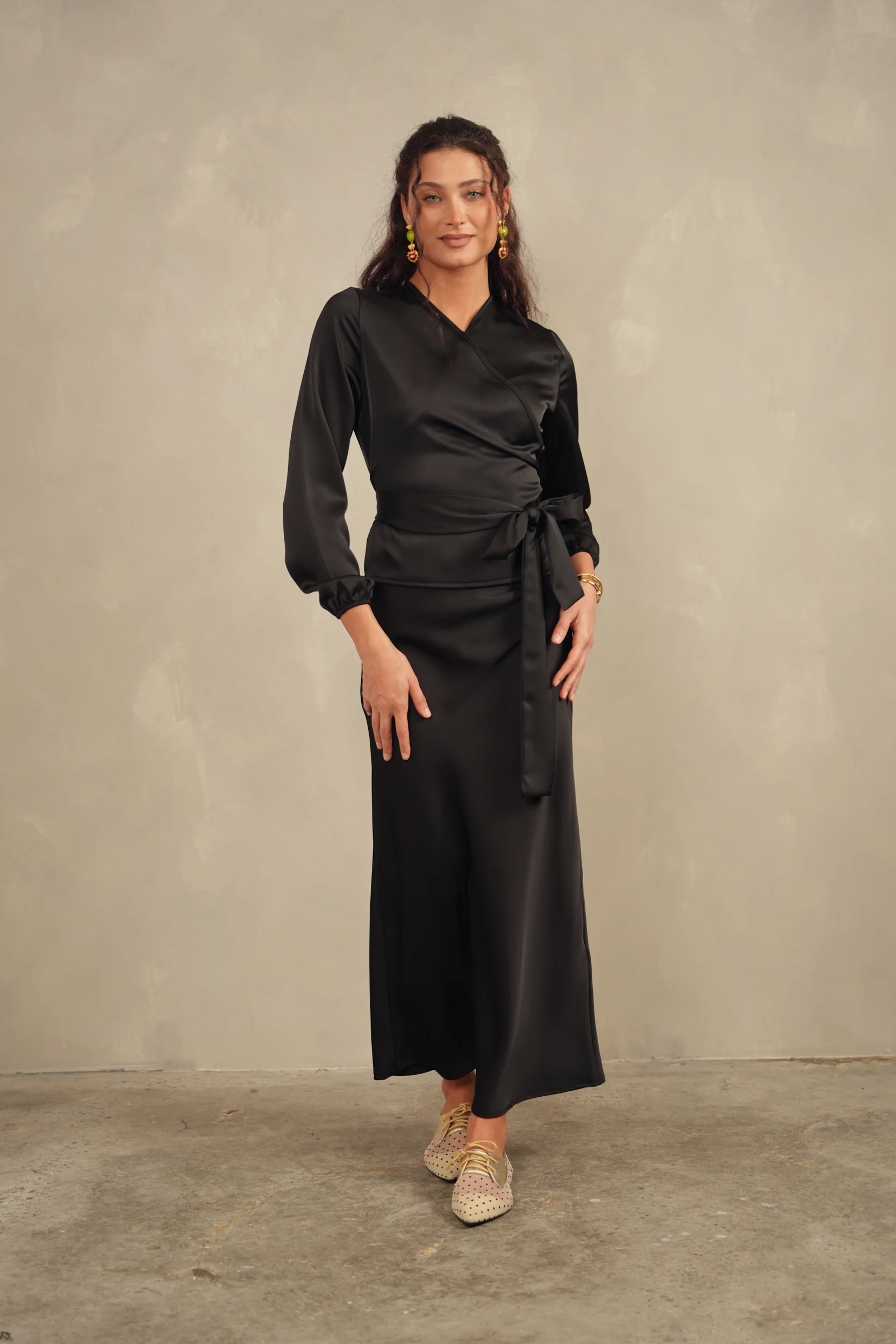 Satin Wrap Top - Image 11