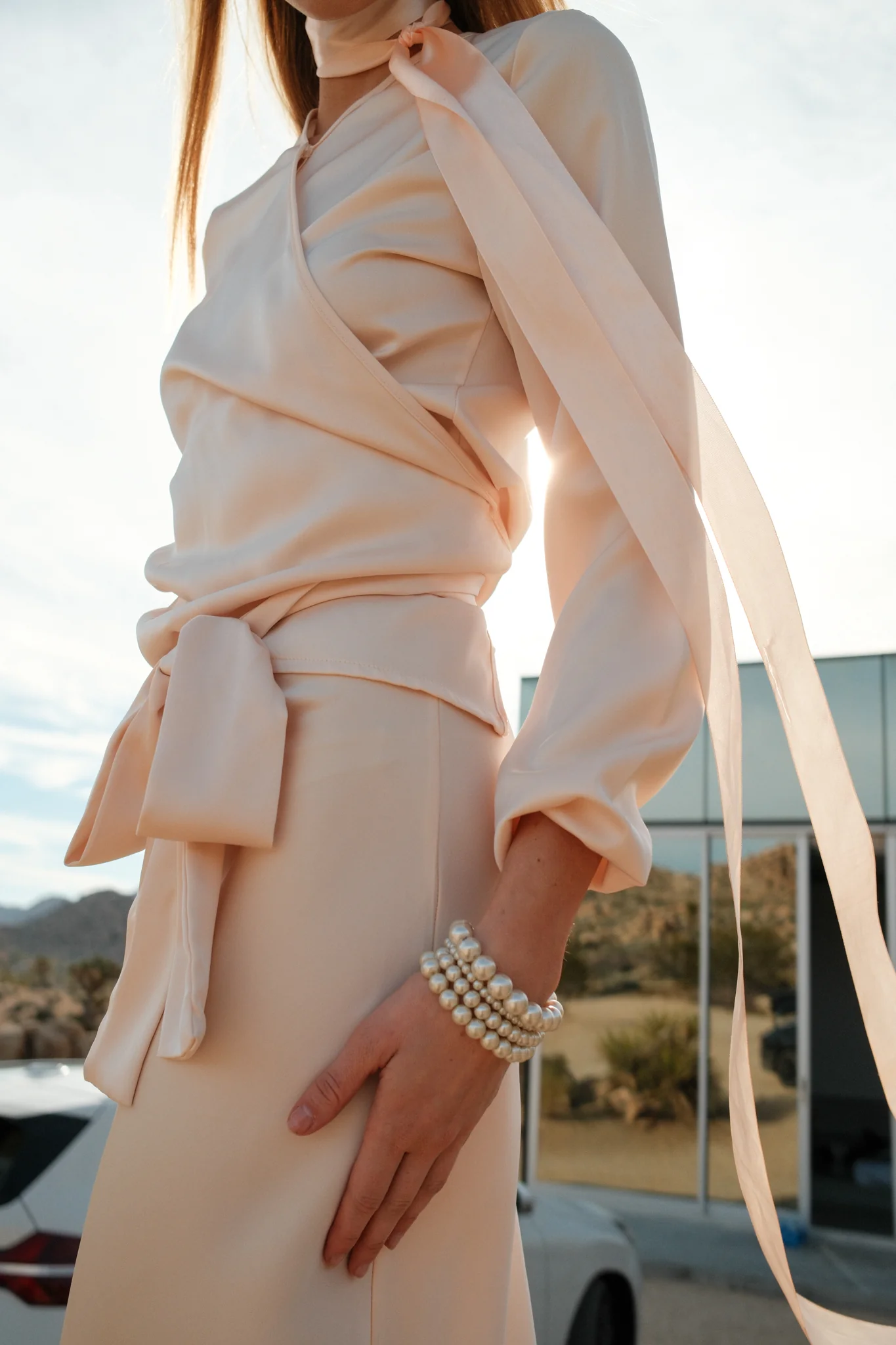Satin Wrap Top - Image 30