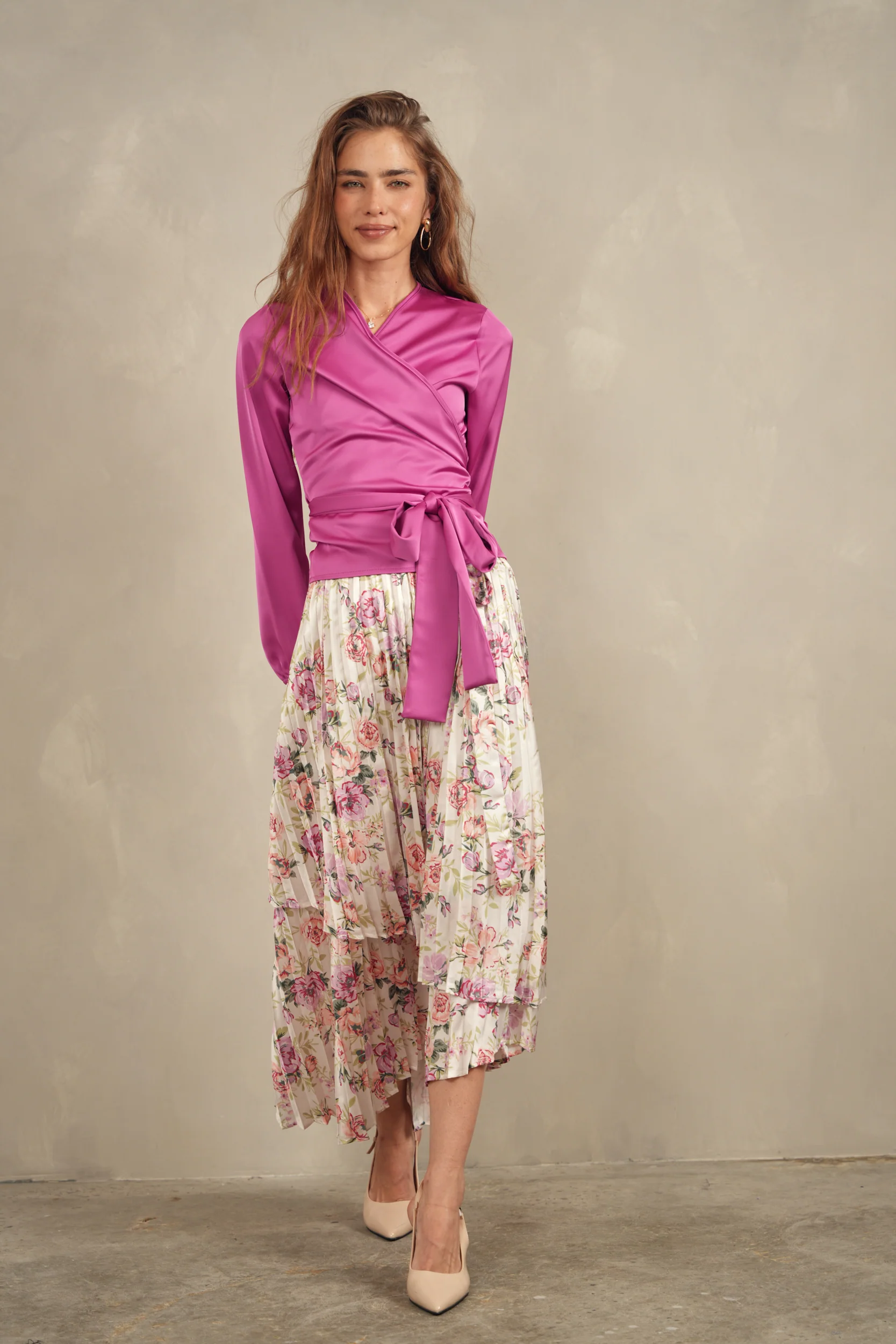 Satin Wrap Top - Image 5