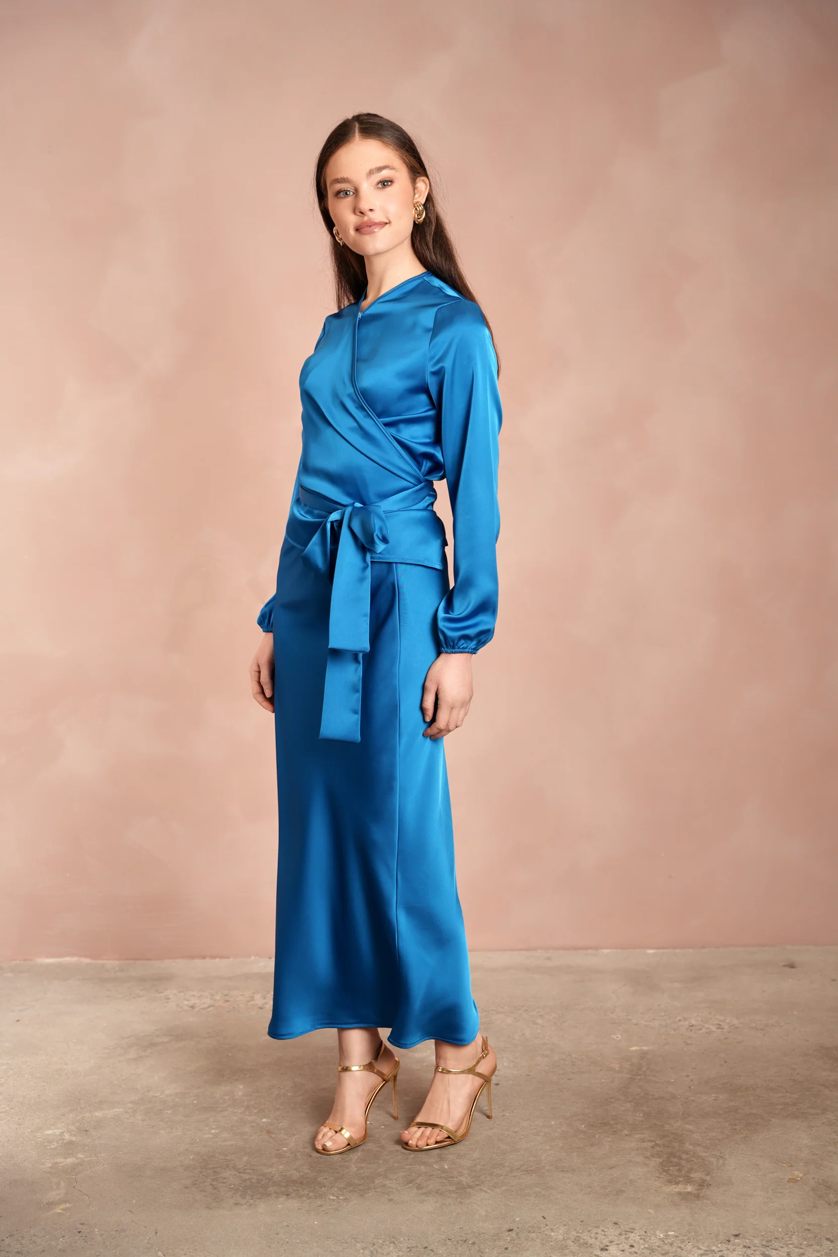 Satin Wrap Top - Image 9
