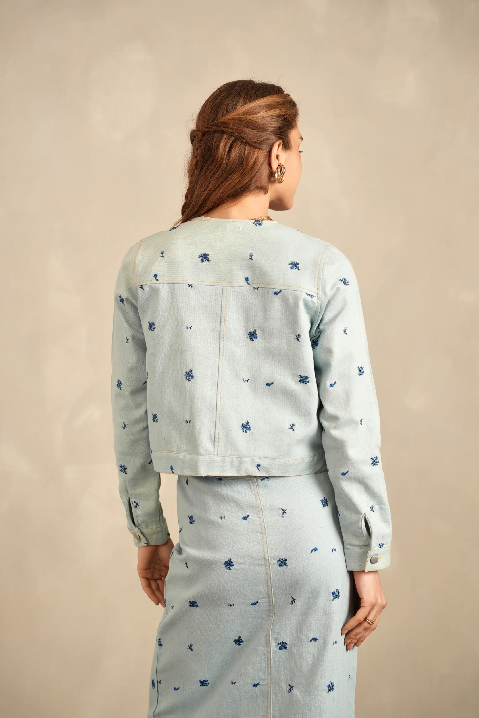 Embroidered Denim Jacket - Image 3