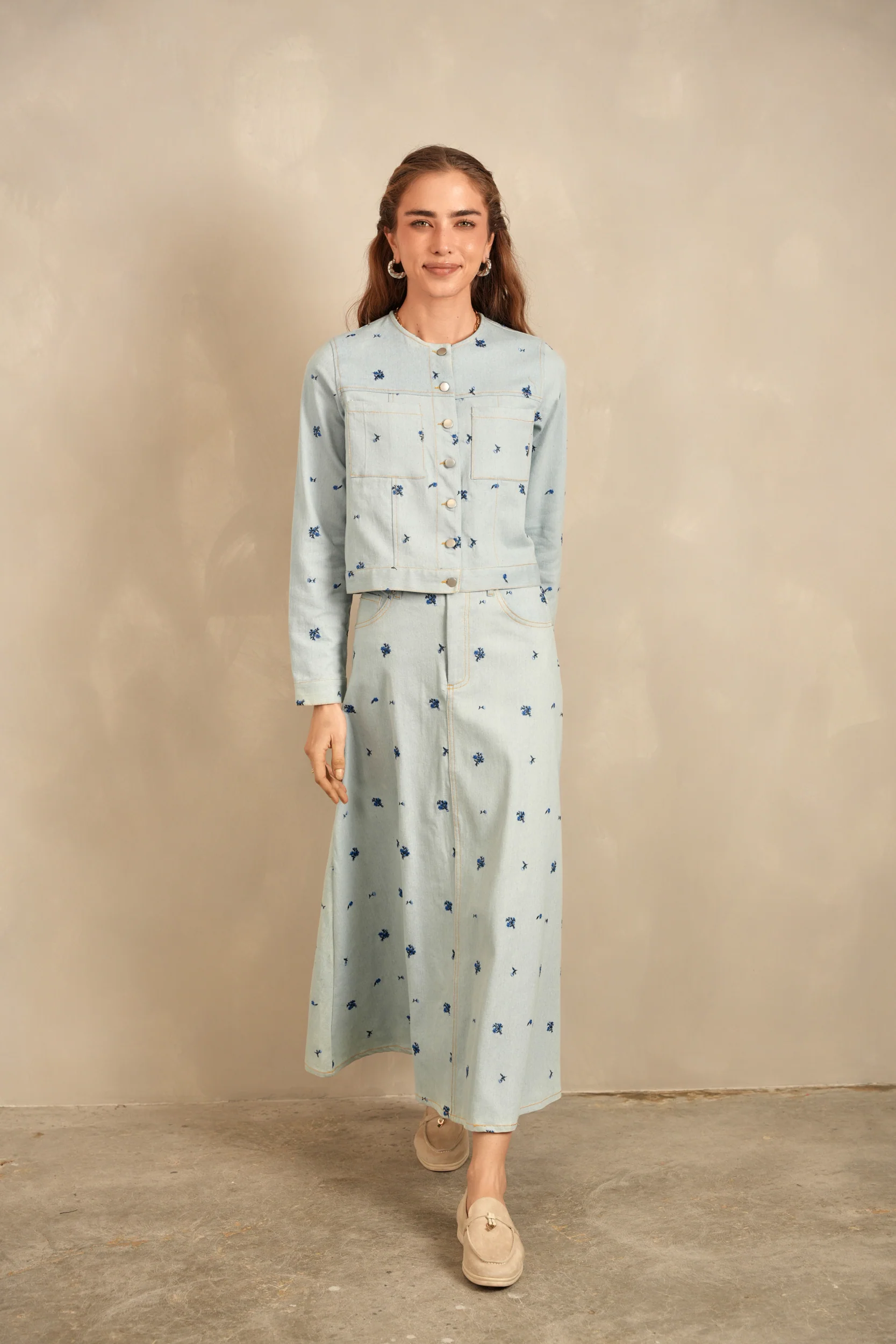 Embroidered Denim Jacket - Image 5
