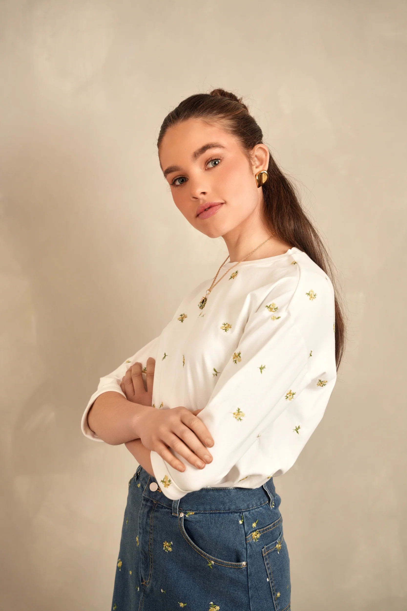 Embroidery Boxy Tee - Image 4
