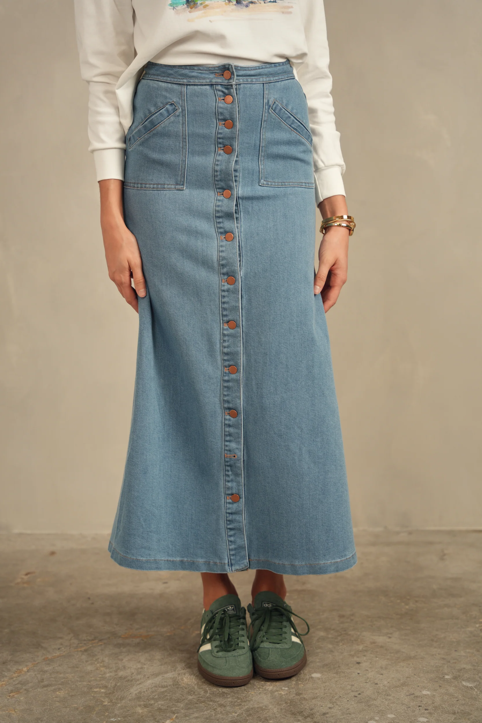 Denim Pocket Skirt - Image 17