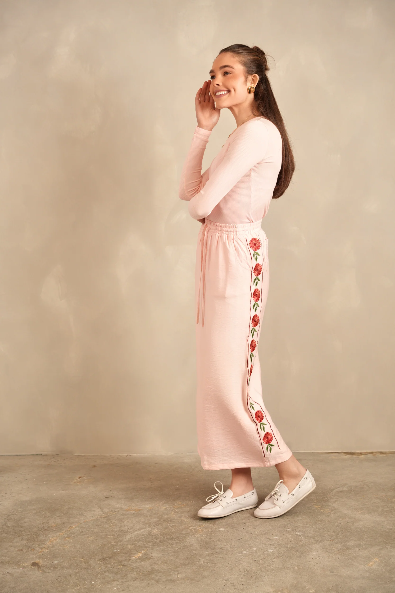 Flower Embroidered Skirt - Image 6