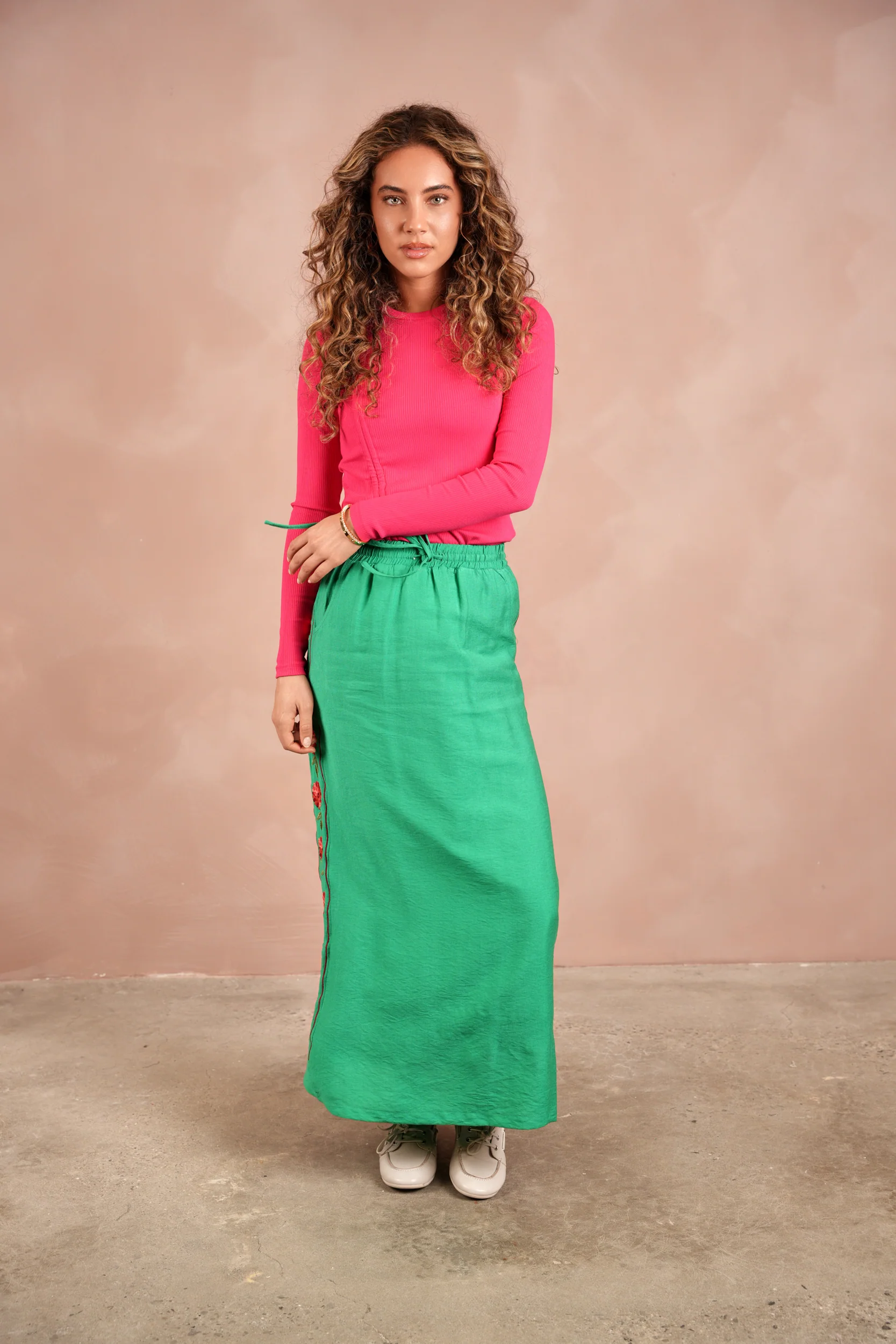 Flower Embroidered Skirt - Image 8