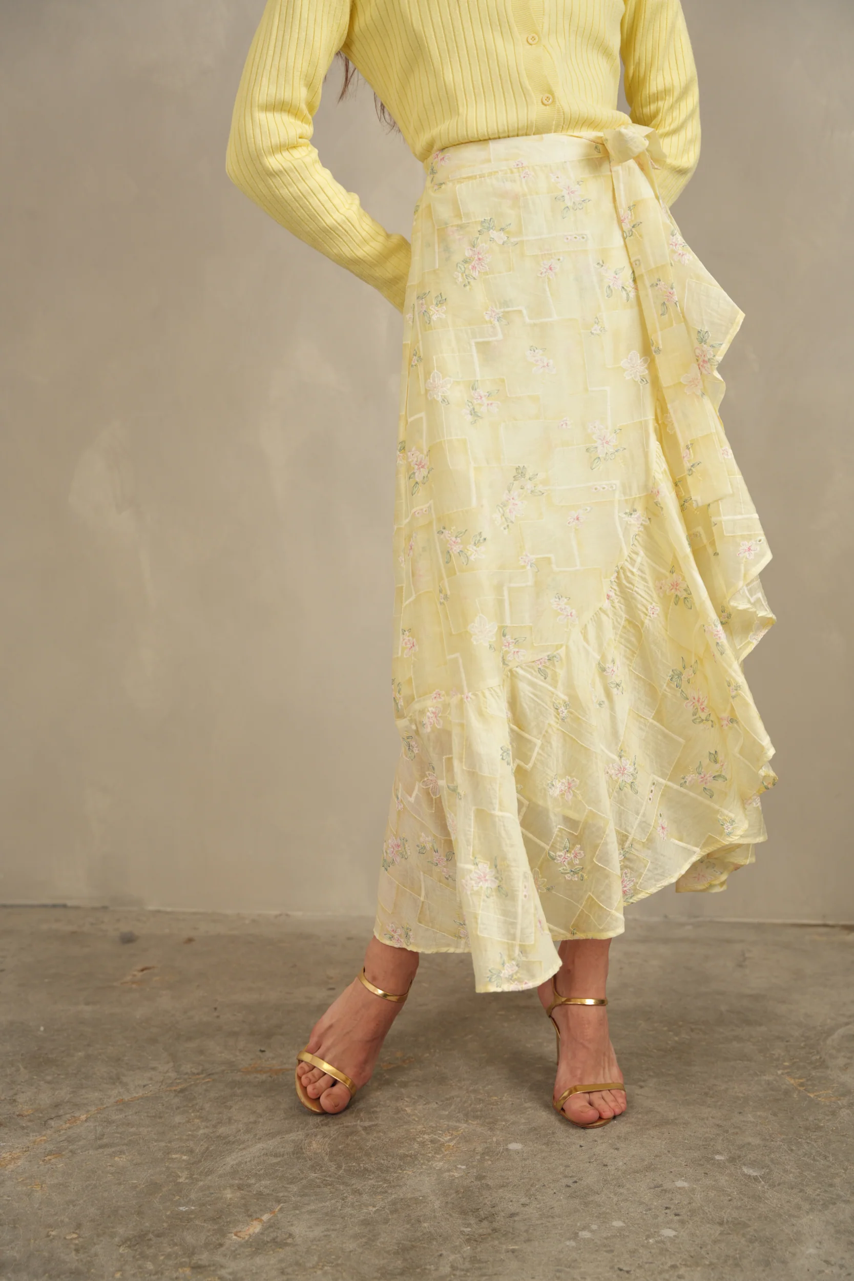 Mock Wrap Frilled Skirt - Image 8