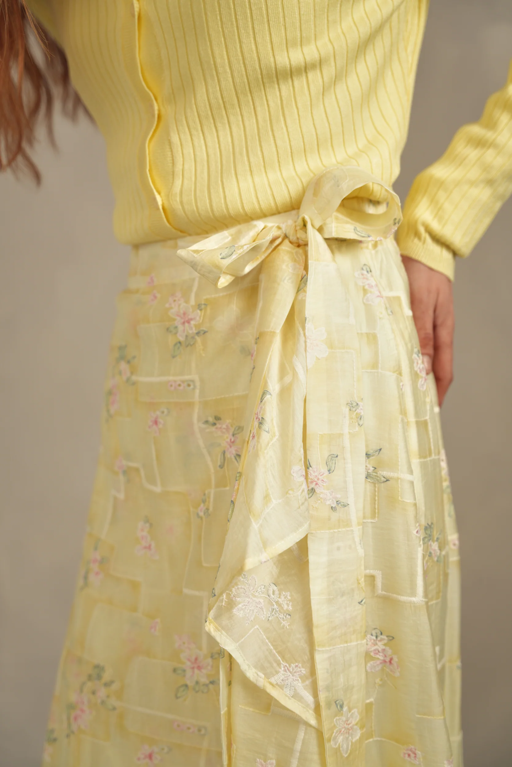 Mock Wrap Frilled Skirt - Image 9