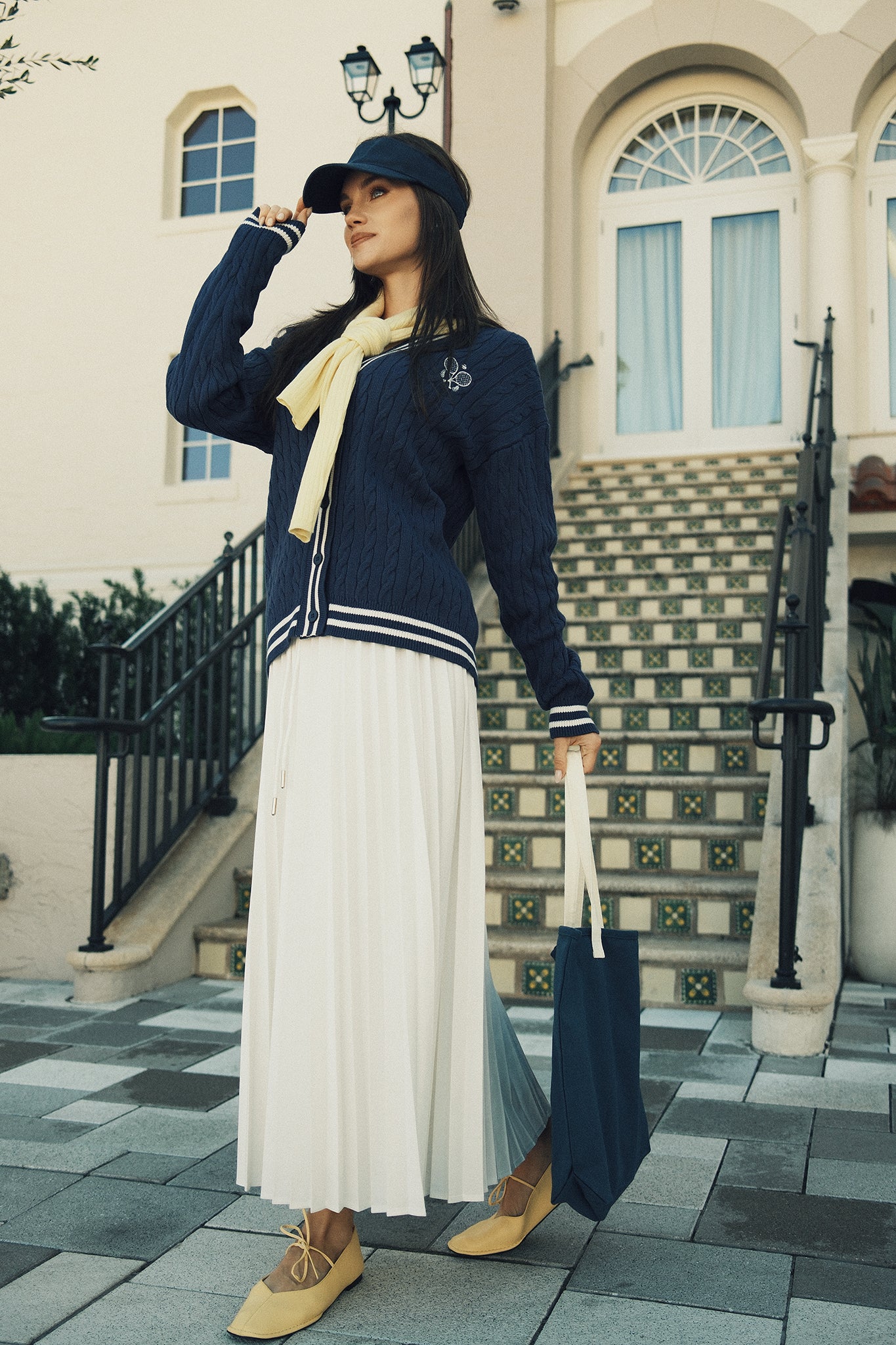 Drawstring Pleated Skirt - Maxi - Image 14