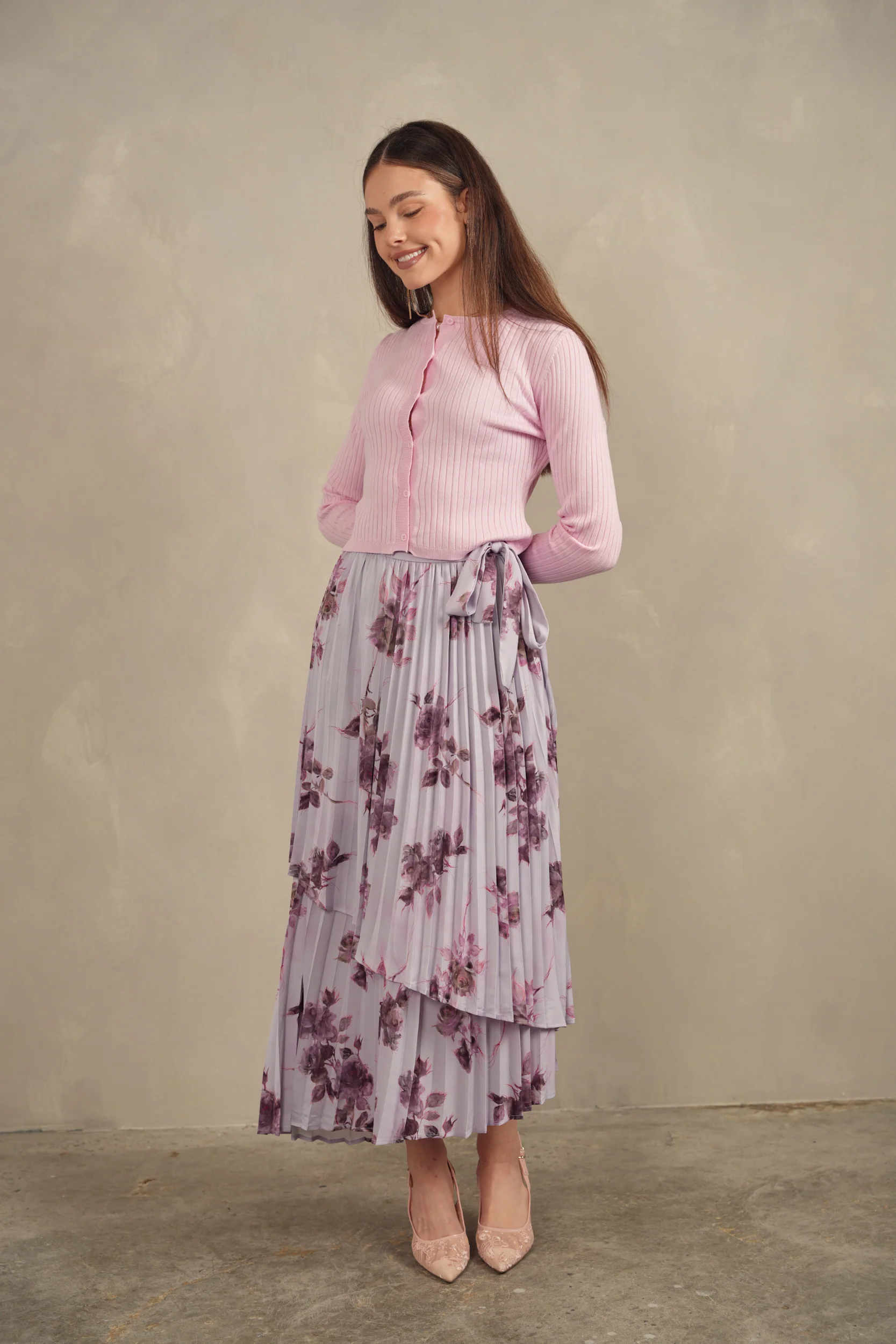 Pleated Overlap Skirt - Image 11