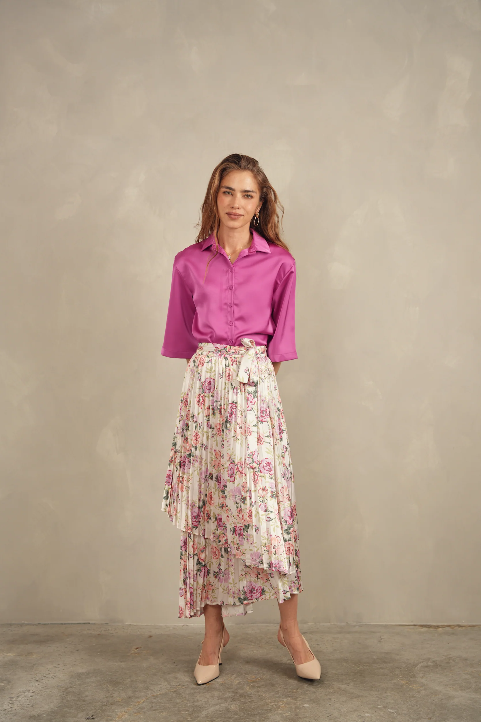 Pleated Overlap Skirt - Image 7