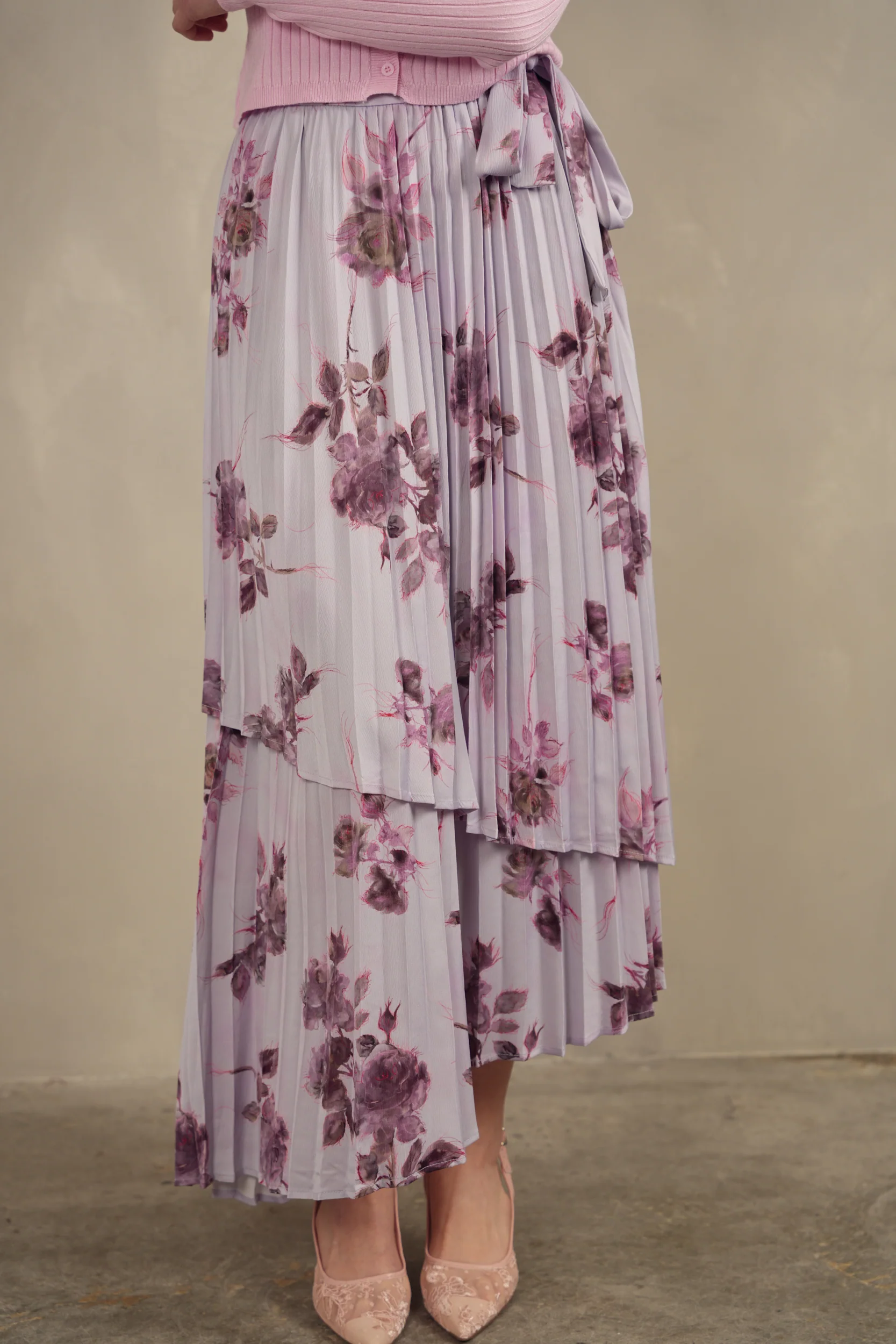 Pleated Overlap Skirt - Image 9