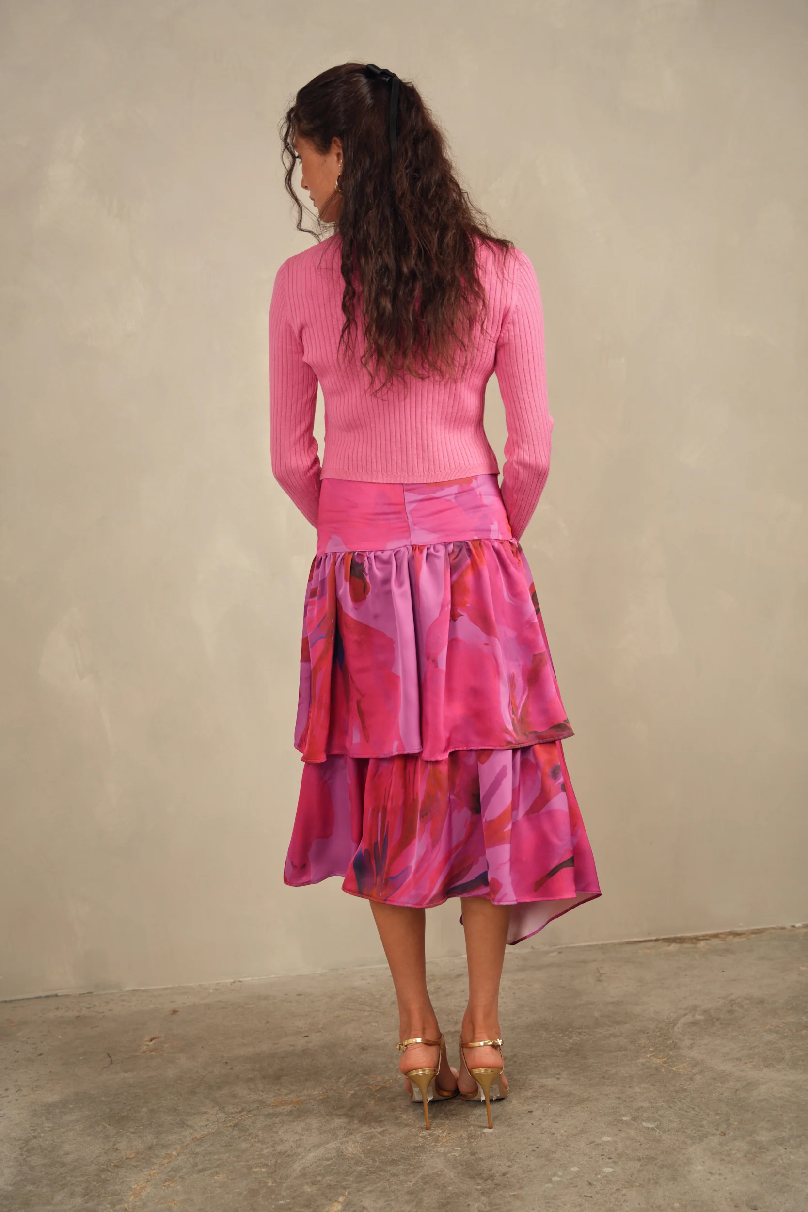 High-Low Ruched Skirt - Image 7