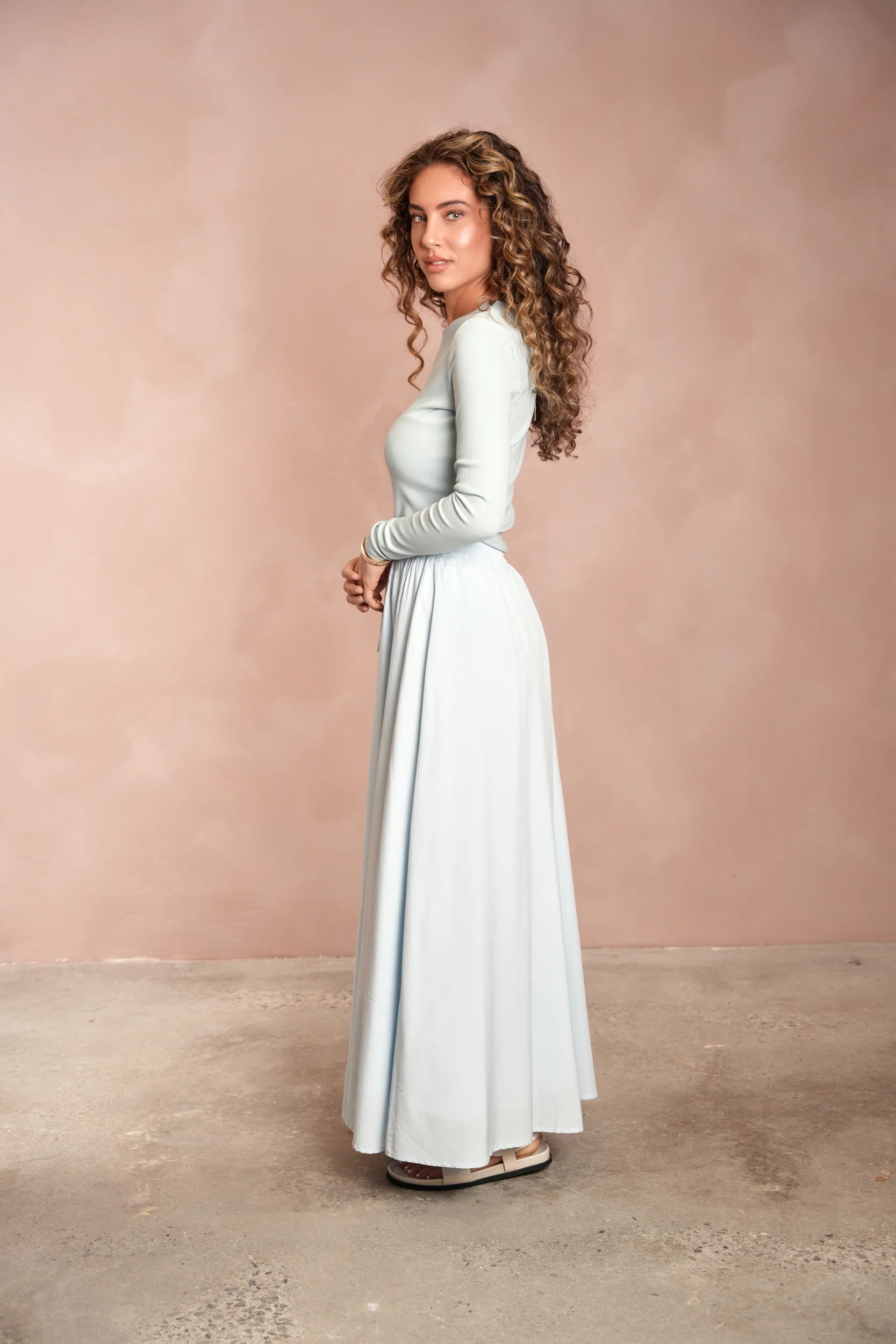 Elastic Waist Flared Skirt - Image 14