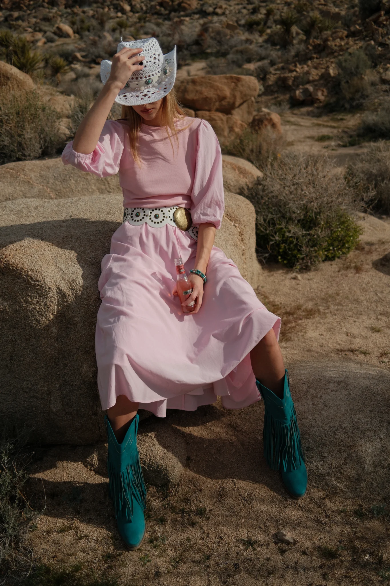 Elastic Waist Flared Skirt - Image 32