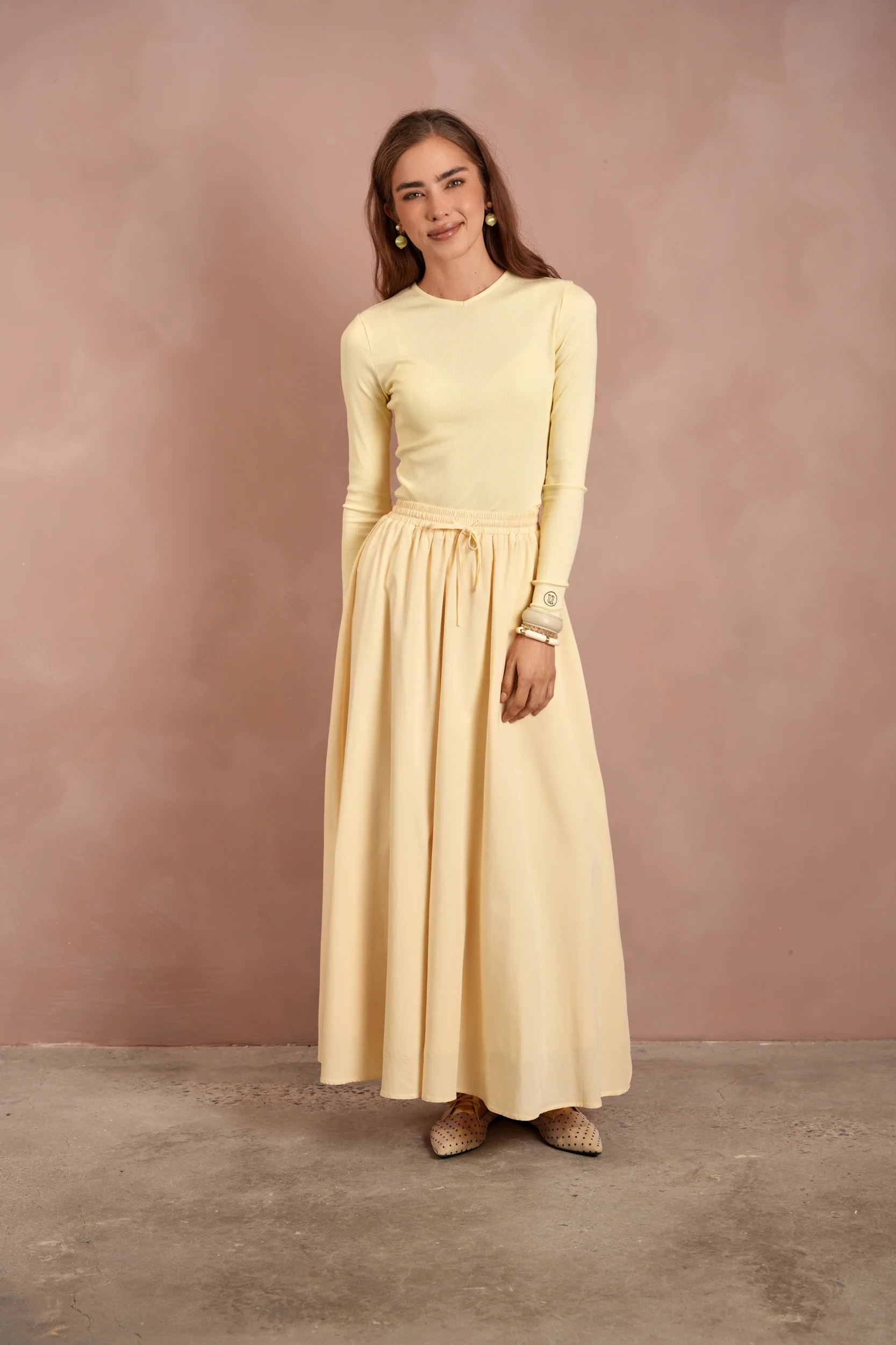 Elastic Waist Flared Skirt - Image 8
