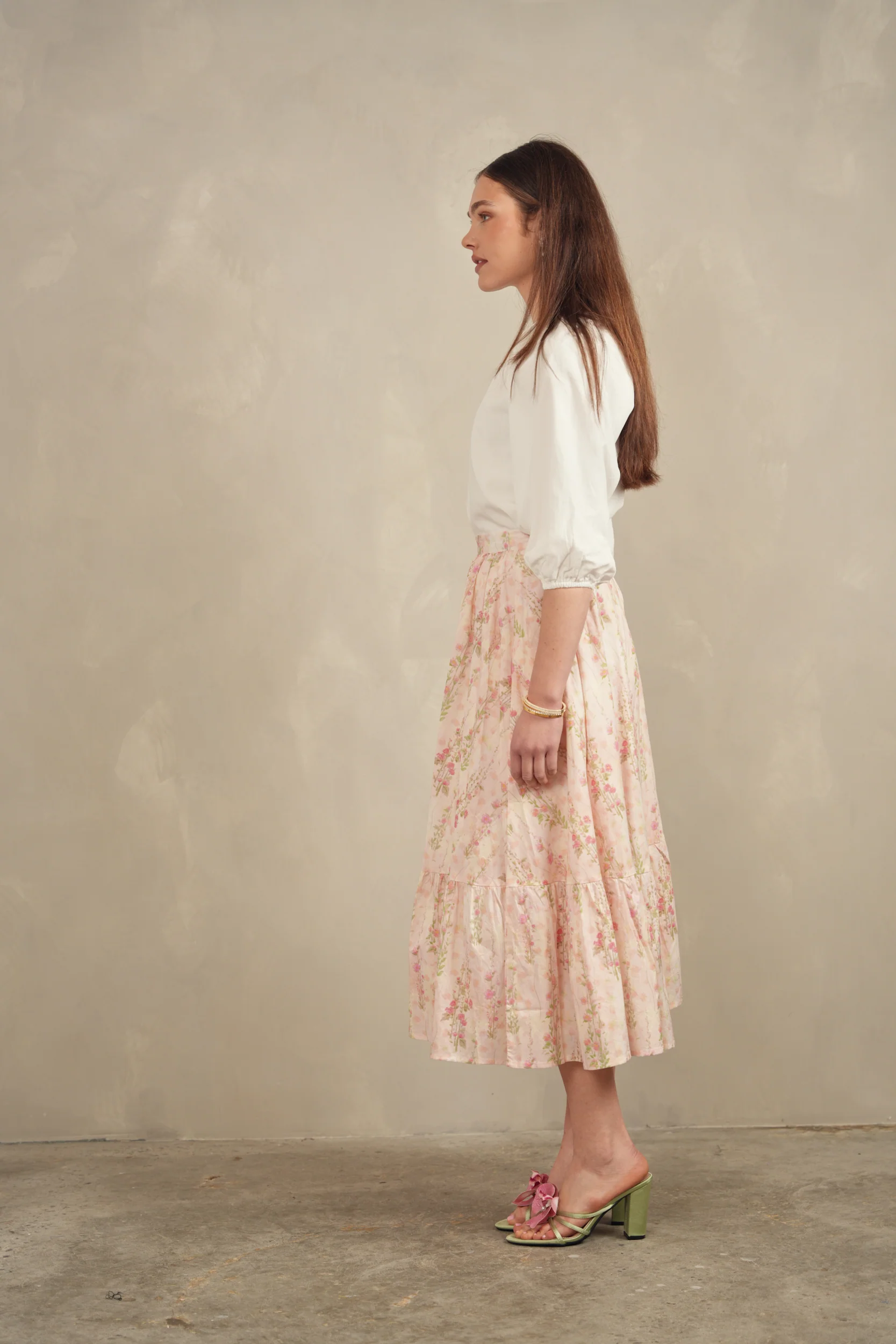 Tiered Floral Skirt - Image 6