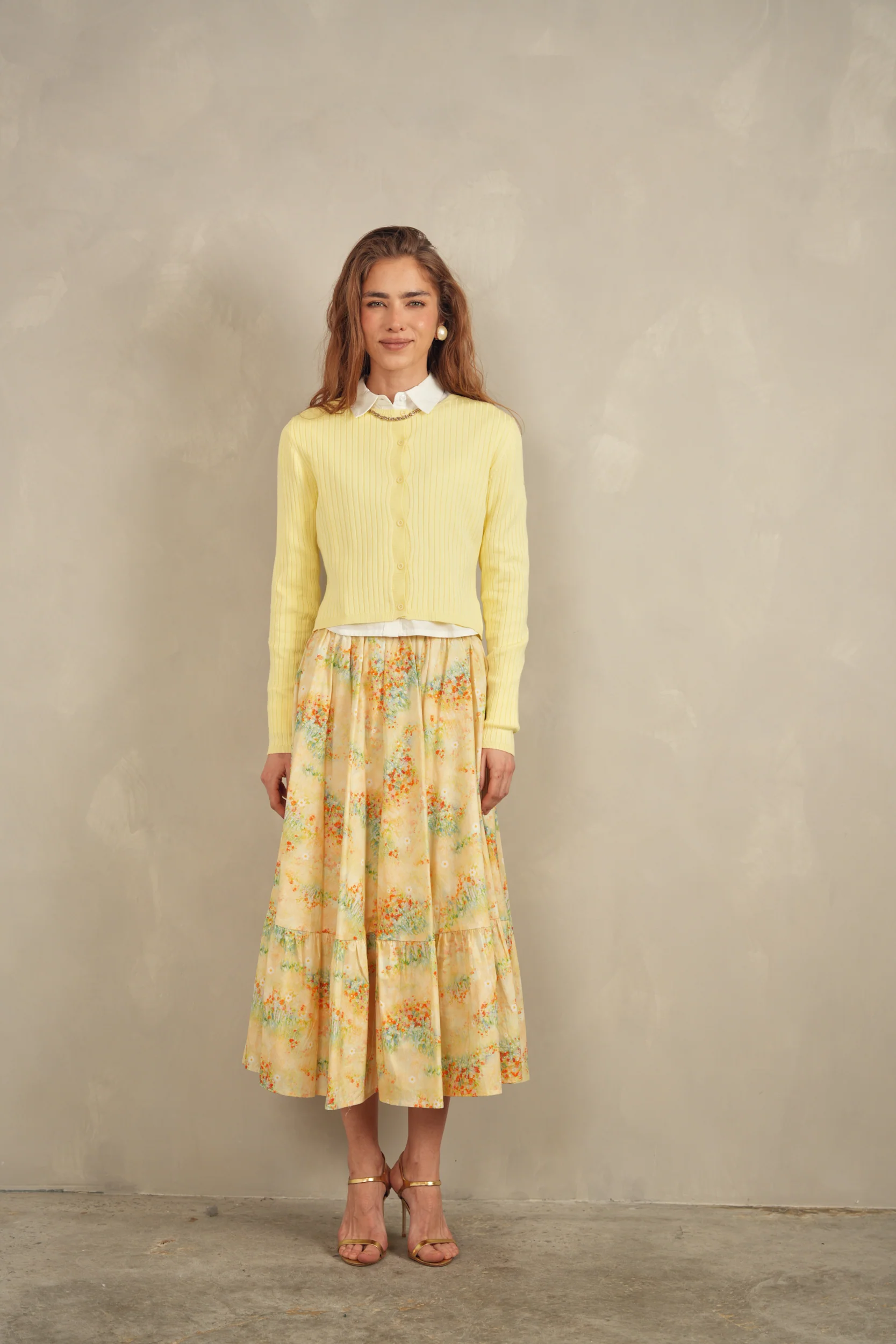 Tiered Floral Skirt - Image 7