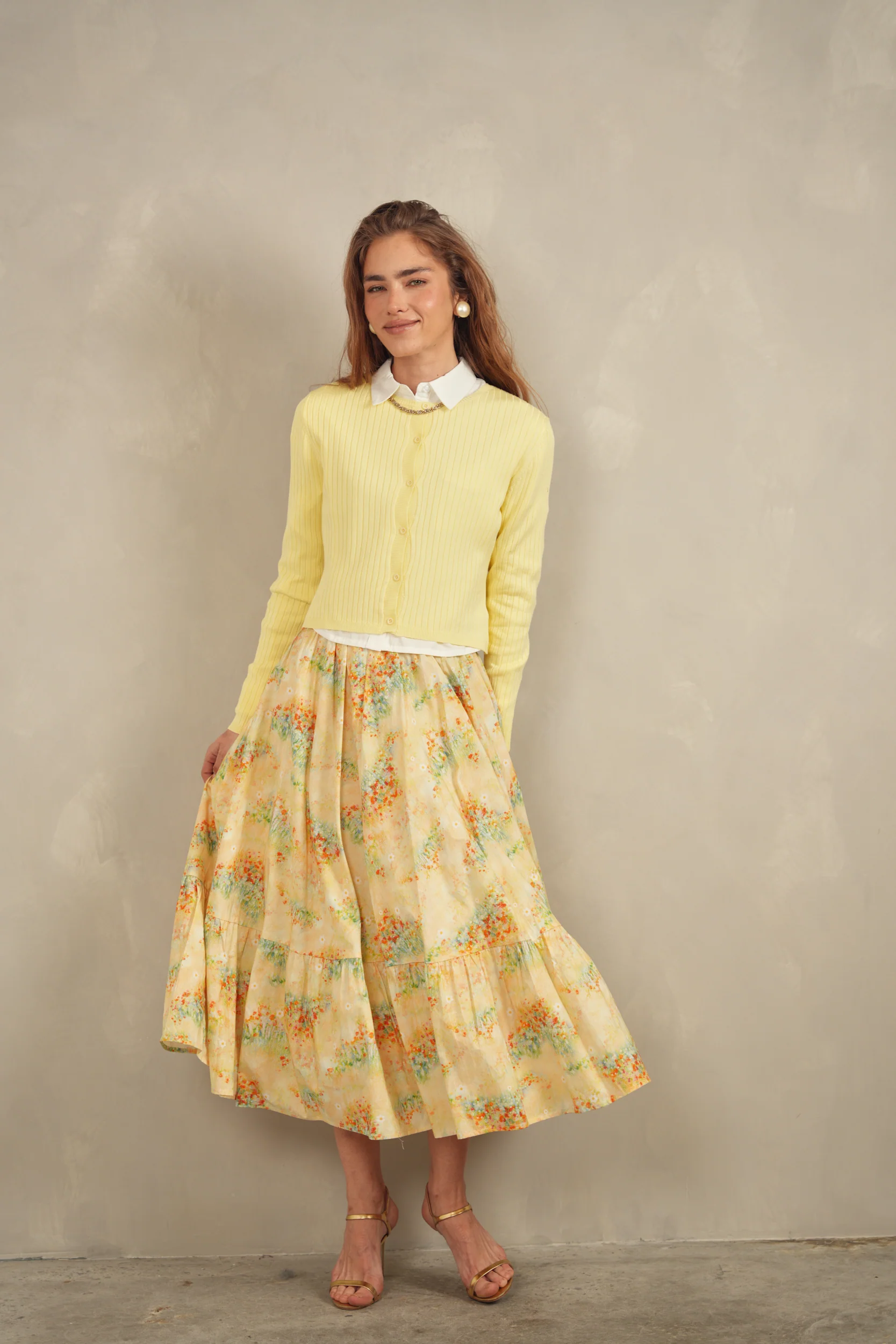 Tiered Floral Skirt - Image 9