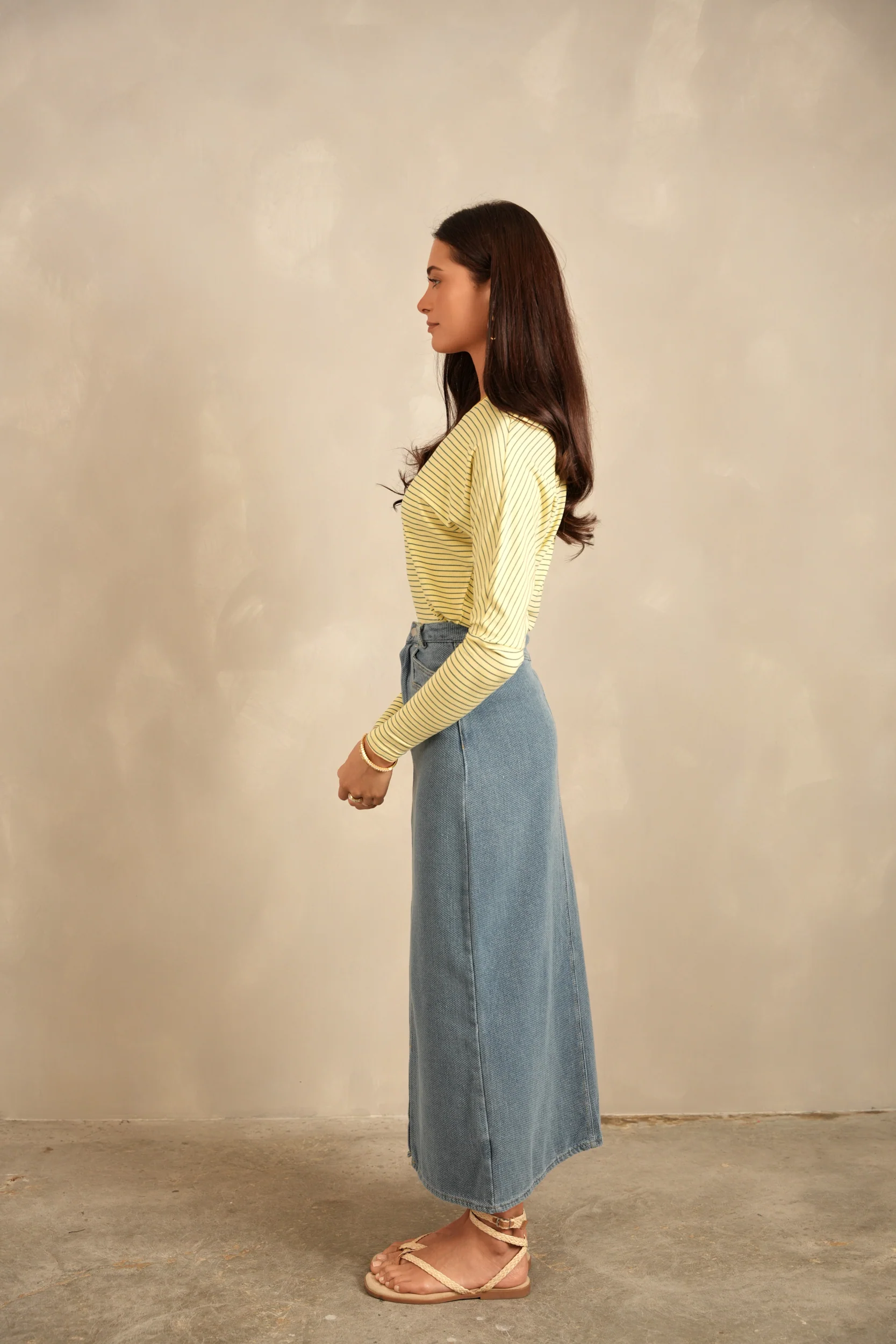Textured Slit Skirt - Image 18