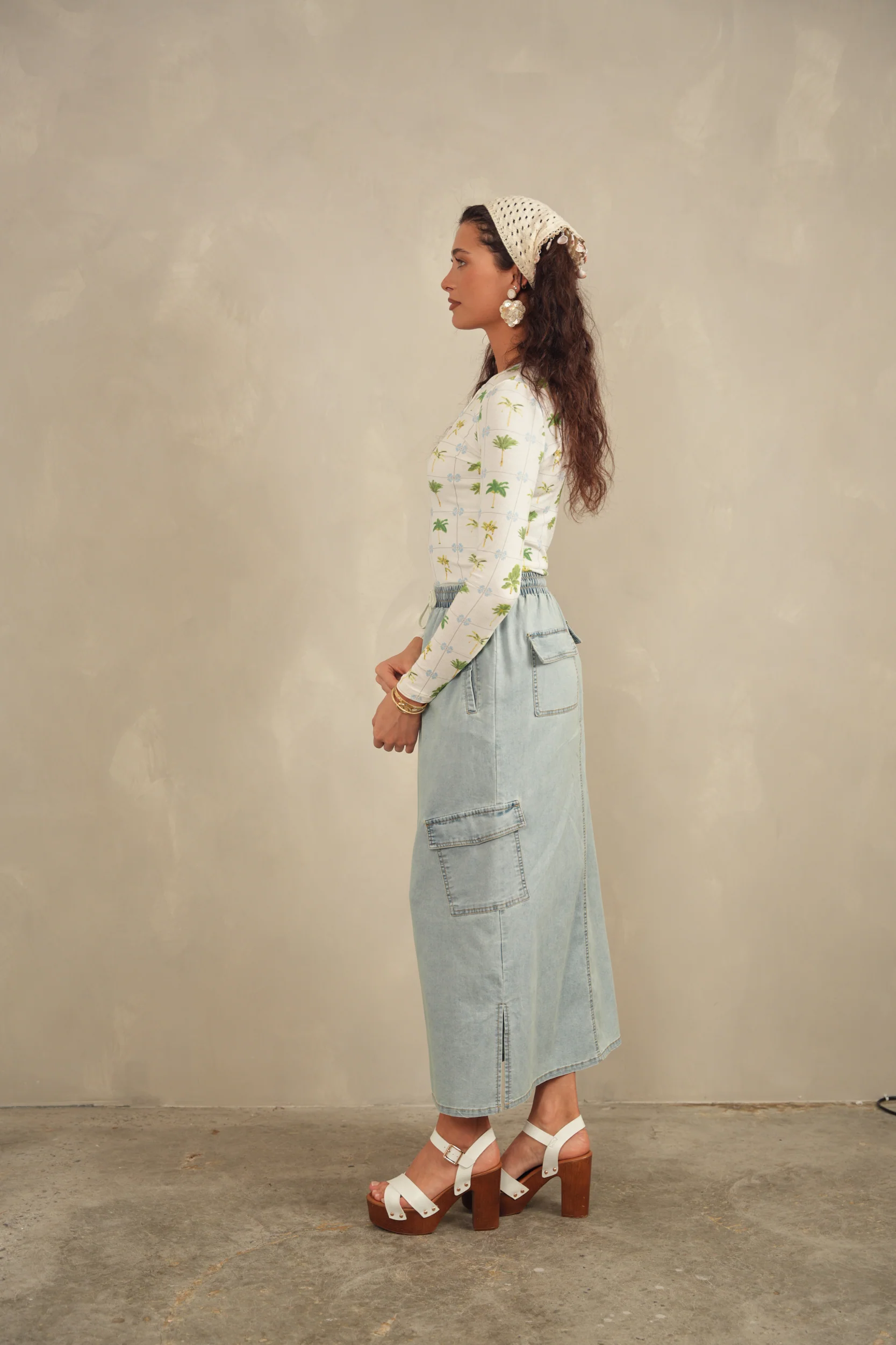 Cargo Denim Skirt - Image 3