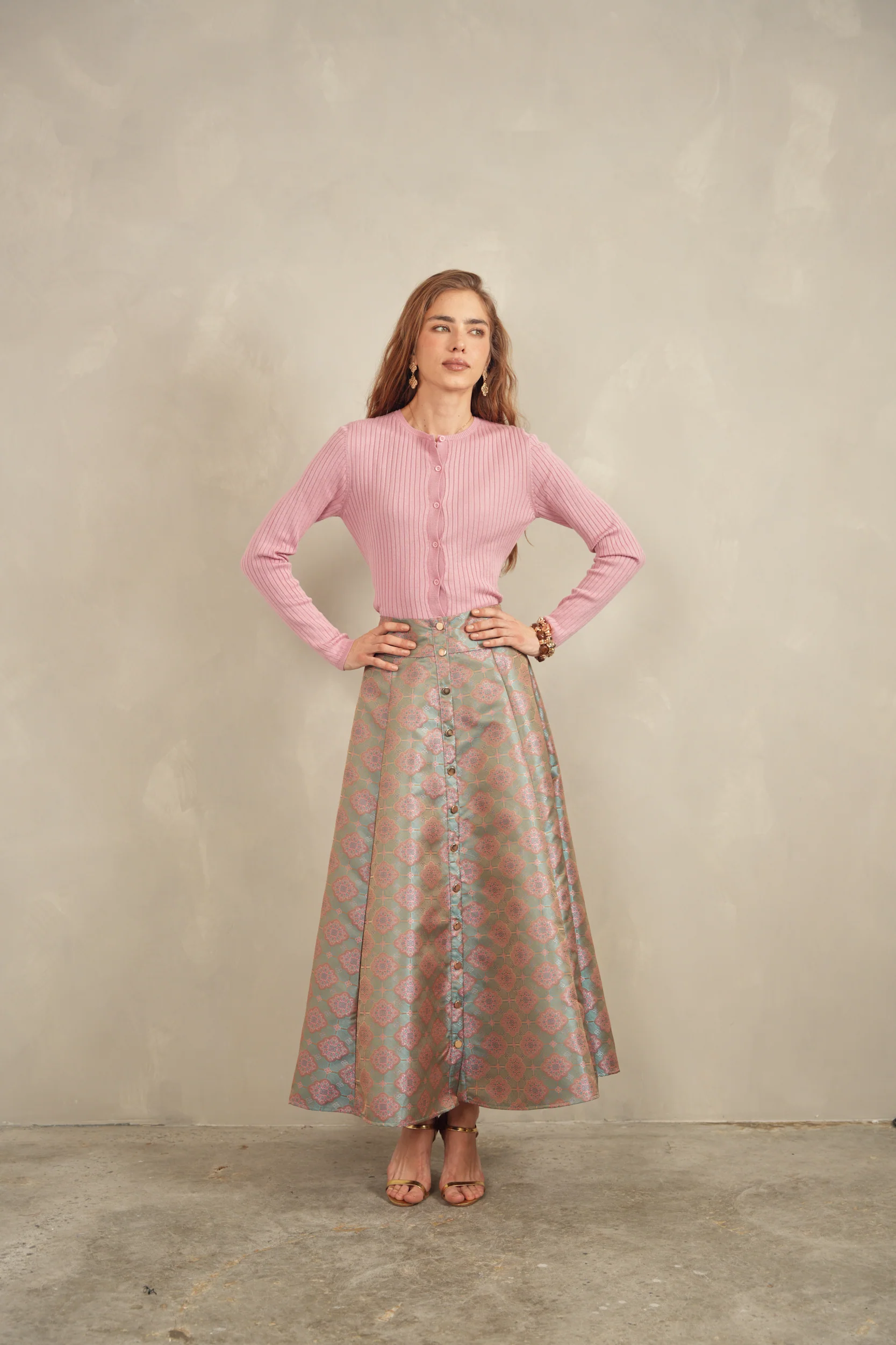 Buttoned Dressy Skirt - Image 6