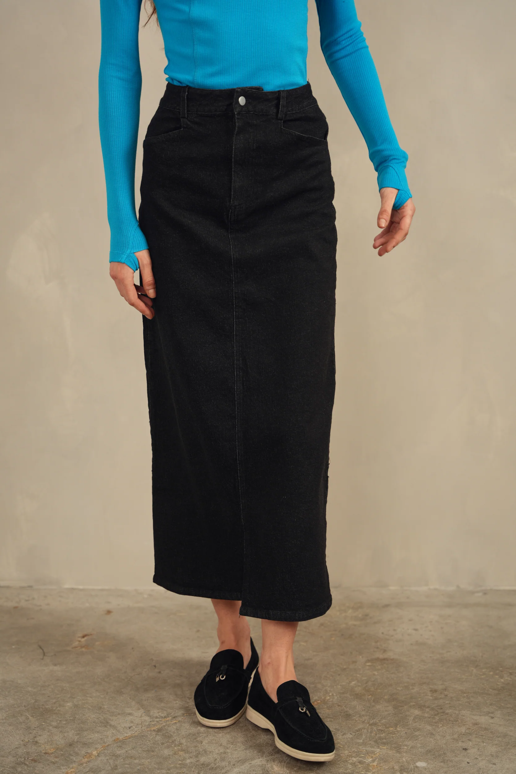 Denim Basic Skirt - Image 5