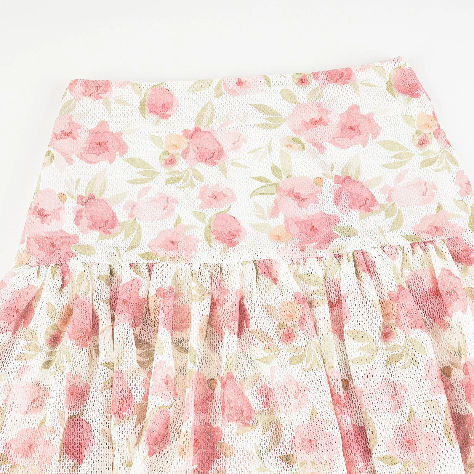 Floral Eyelet Layered Skirt - Image 12