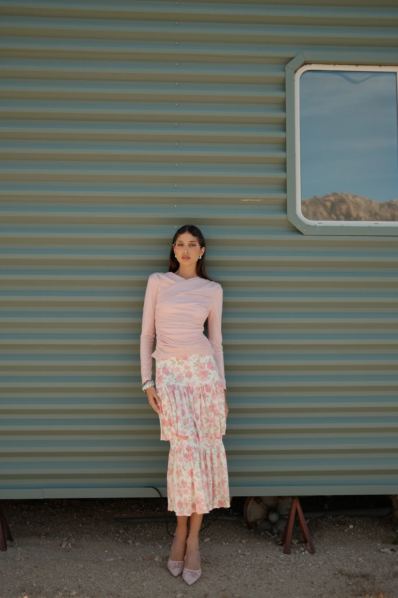 Floral Eyelet Layered Skirt - Image 5